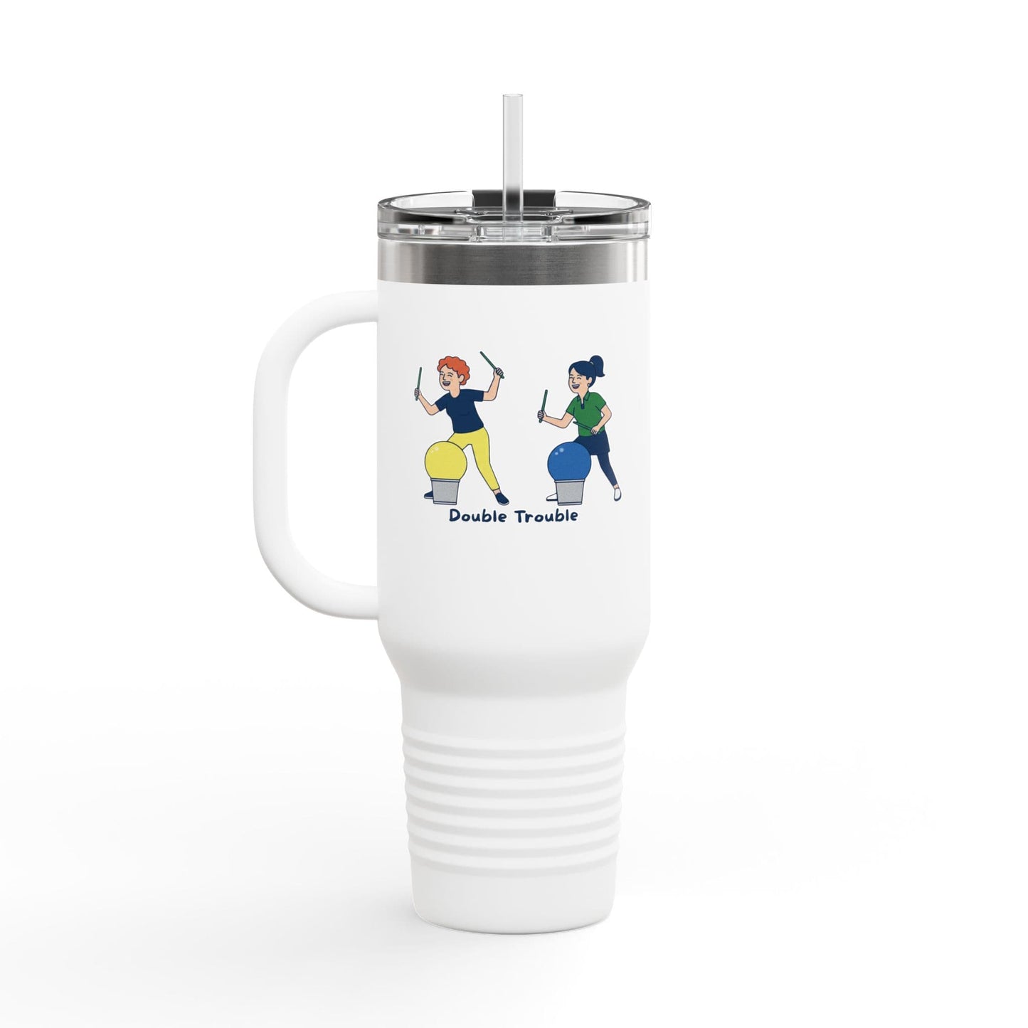 Printify Florida Villages of Cardio Drumming "Double Trouble" TT2E Characters Tumbler