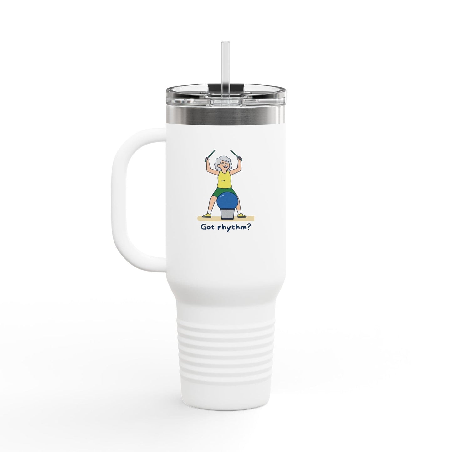 Printify Florida Villages of Cardio Drumming "Got Rhythm?" TT2E Characters (Seniors) Tumbler
