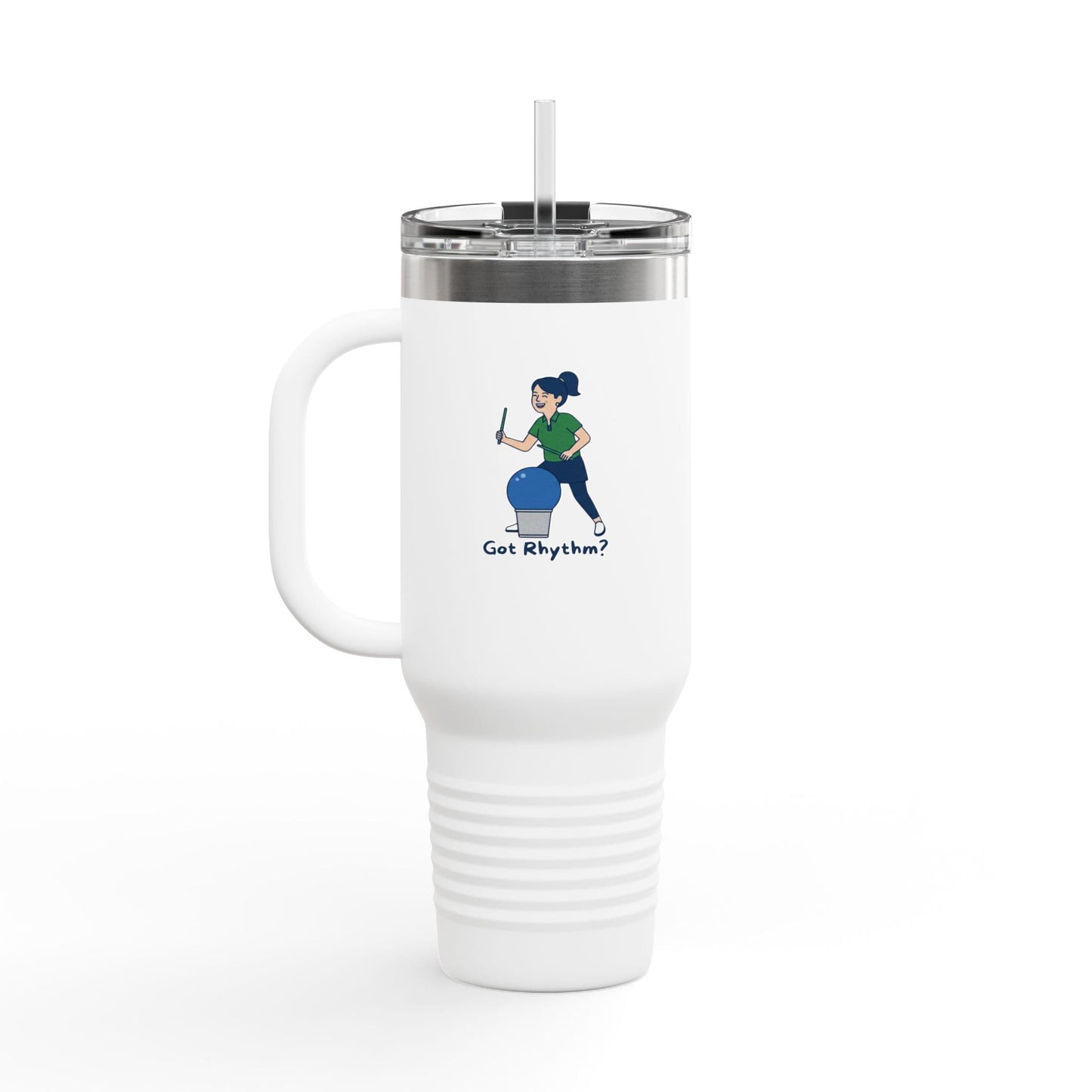 Printify Florida Villages of Cardio Drumming "Got Rhythm?" TT2E Characters Tumbler