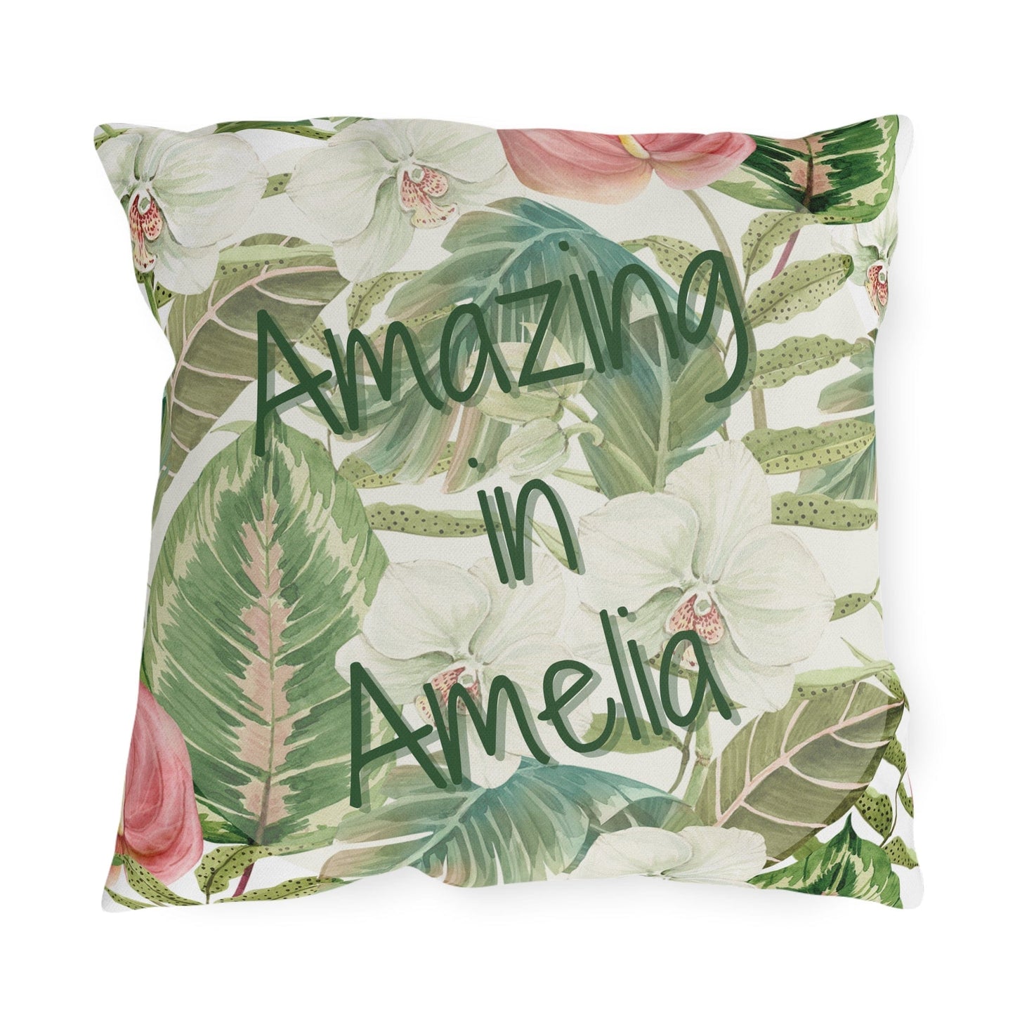 Take the 2nd Exit Florida Villages of Outdoor Pillows (Green Lettering) - Amelia