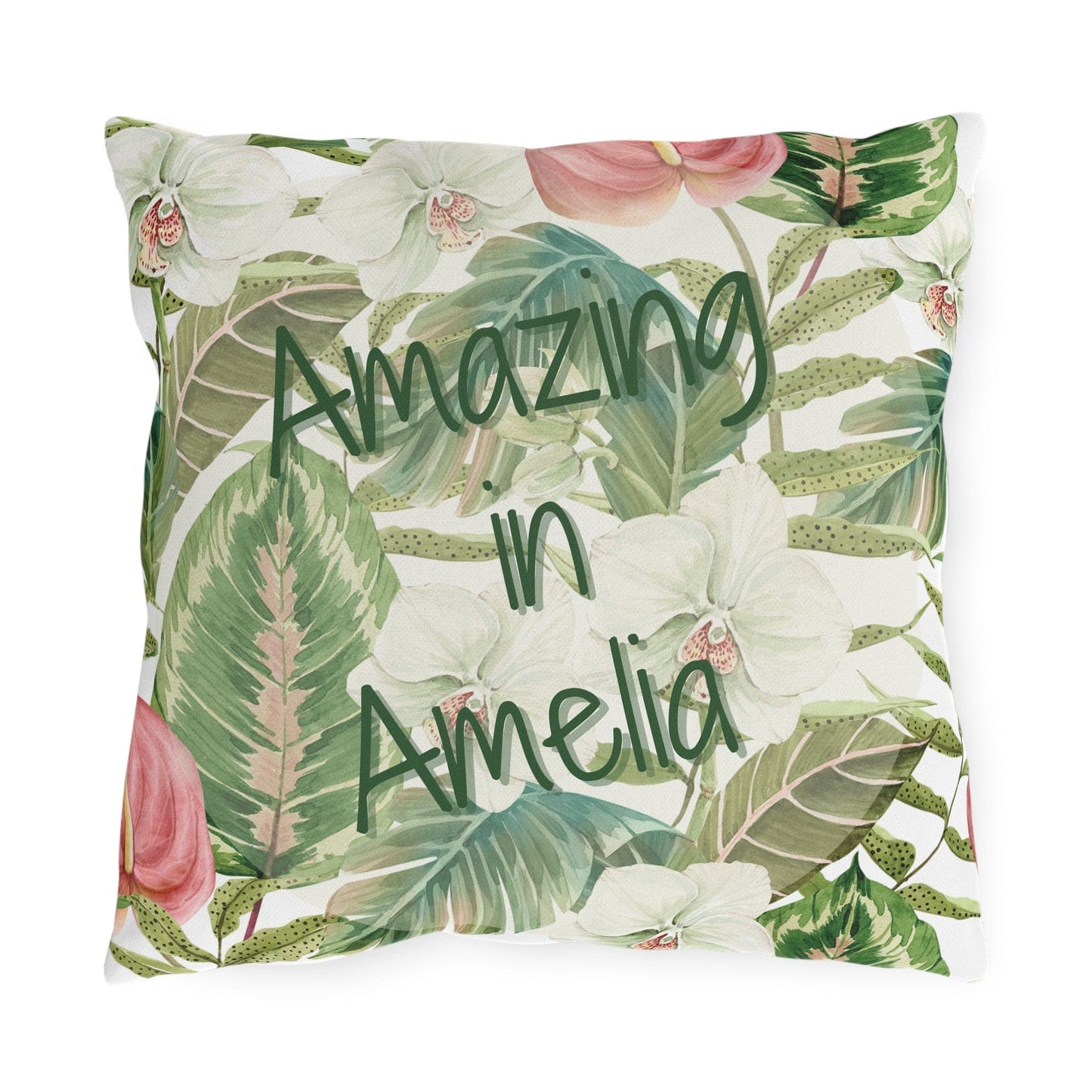 Take the 2nd Exit Florida Villages of Outdoor Pillows (Green Lettering) - Amelia