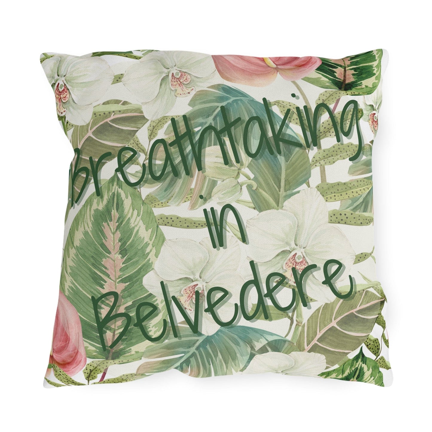 Take the 2nd Exit Florida Villages of Outdoor Pillows (Green Lettering) - Belvedere