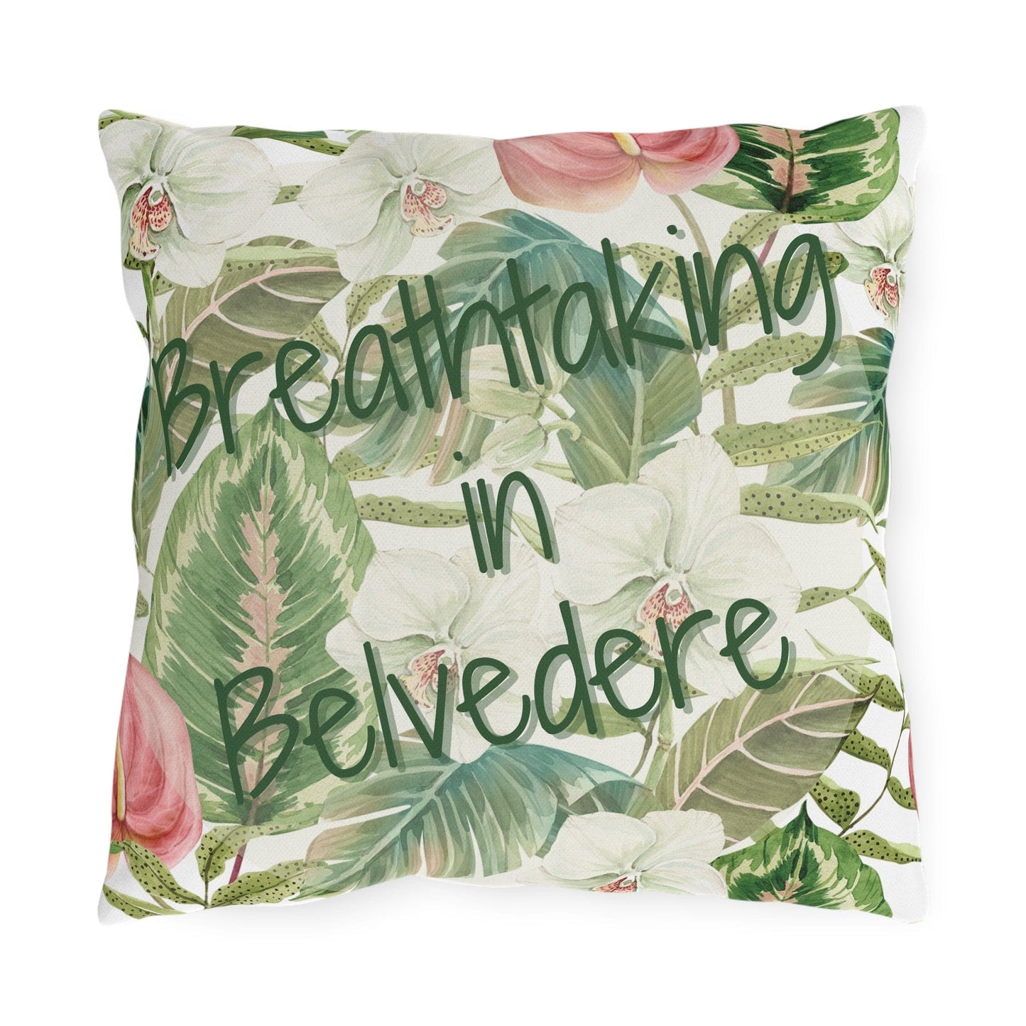 Take the 2nd Exit Florida Villages of Outdoor Pillows (Green Lettering) - Belvedere