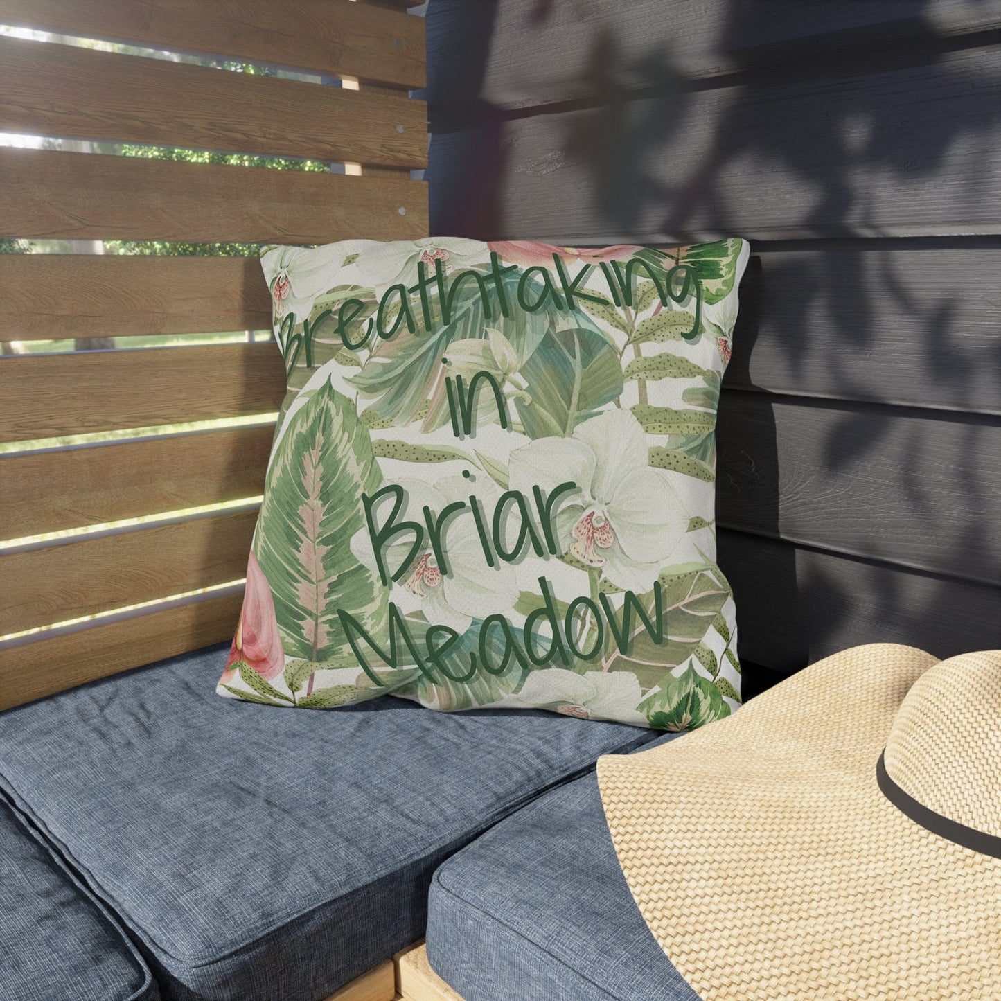 Take the 2nd Exit Florida Villages of Outdoor Pillows (Green Lettering) - Briar Meadow