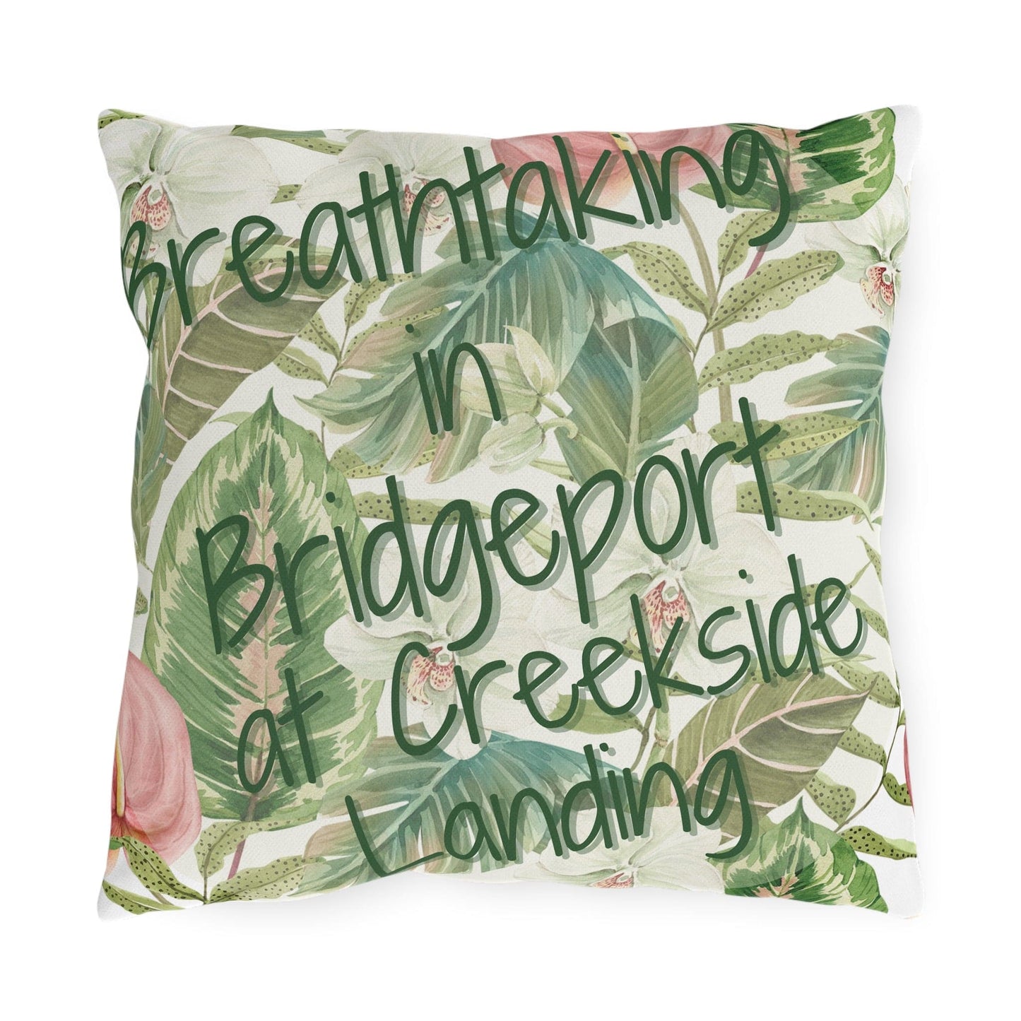 Take the 2nd Exit Florida Villages of Outdoor Pillows (Green Lettering) - Bridgeport at Creekside Landing