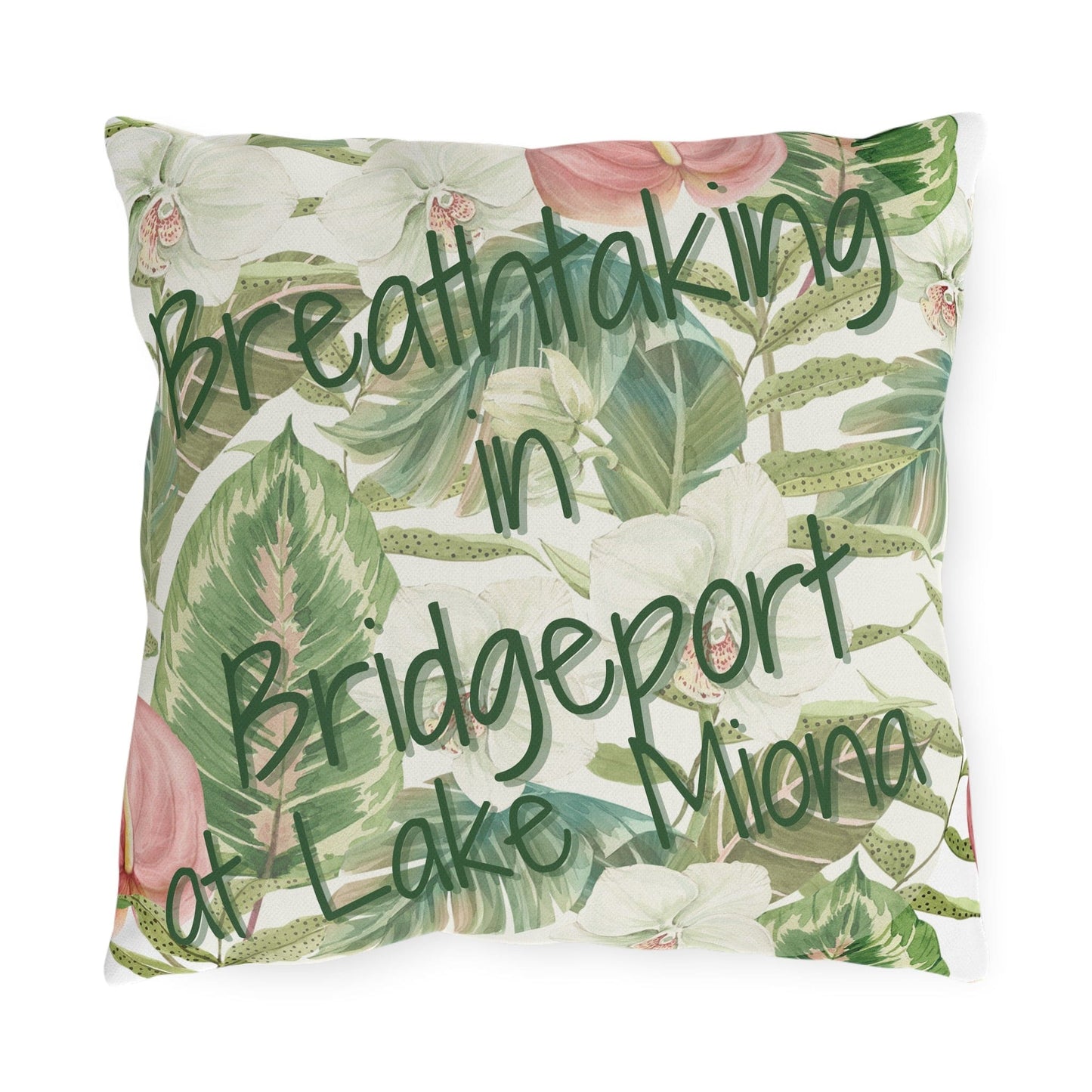 Take the 2nd Exit Florida Villages of Outdoor Pillows (Green Lettering) - Bridgeport at Lake Miona