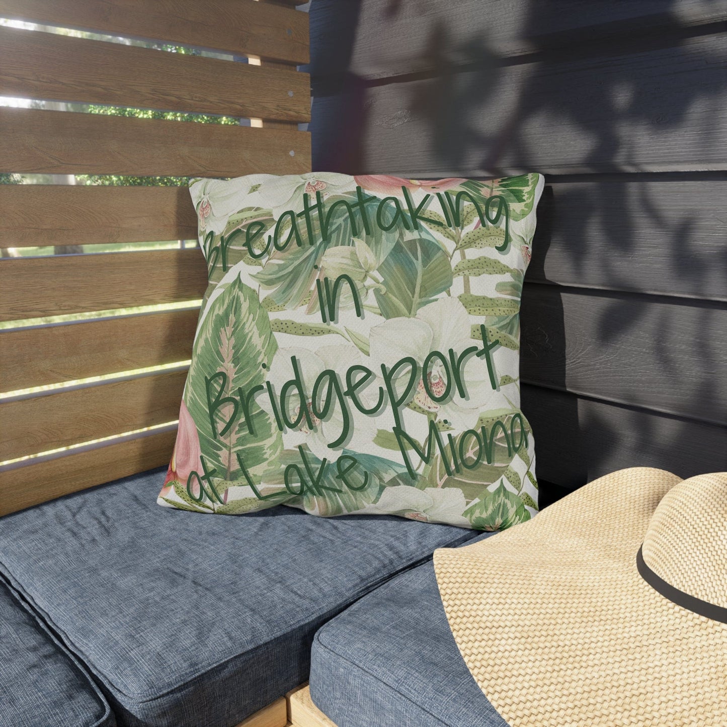 Take the 2nd Exit Florida Villages of Outdoor Pillows (Green Lettering) - Bridgeport at Lake Miona