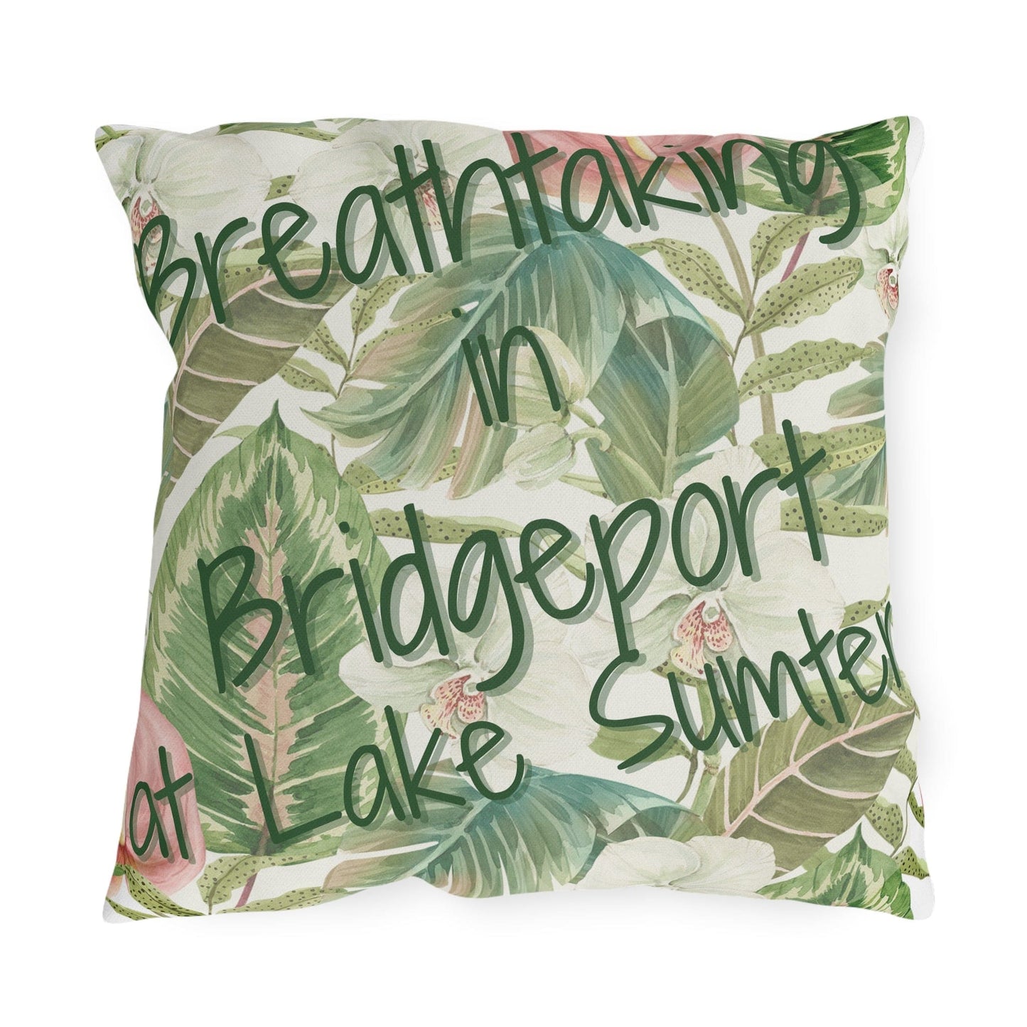 Take the 2nd Exit Florida Villages of Outdoor Pillows (Green Lettering) - Bridgeport at Lake Sumter
