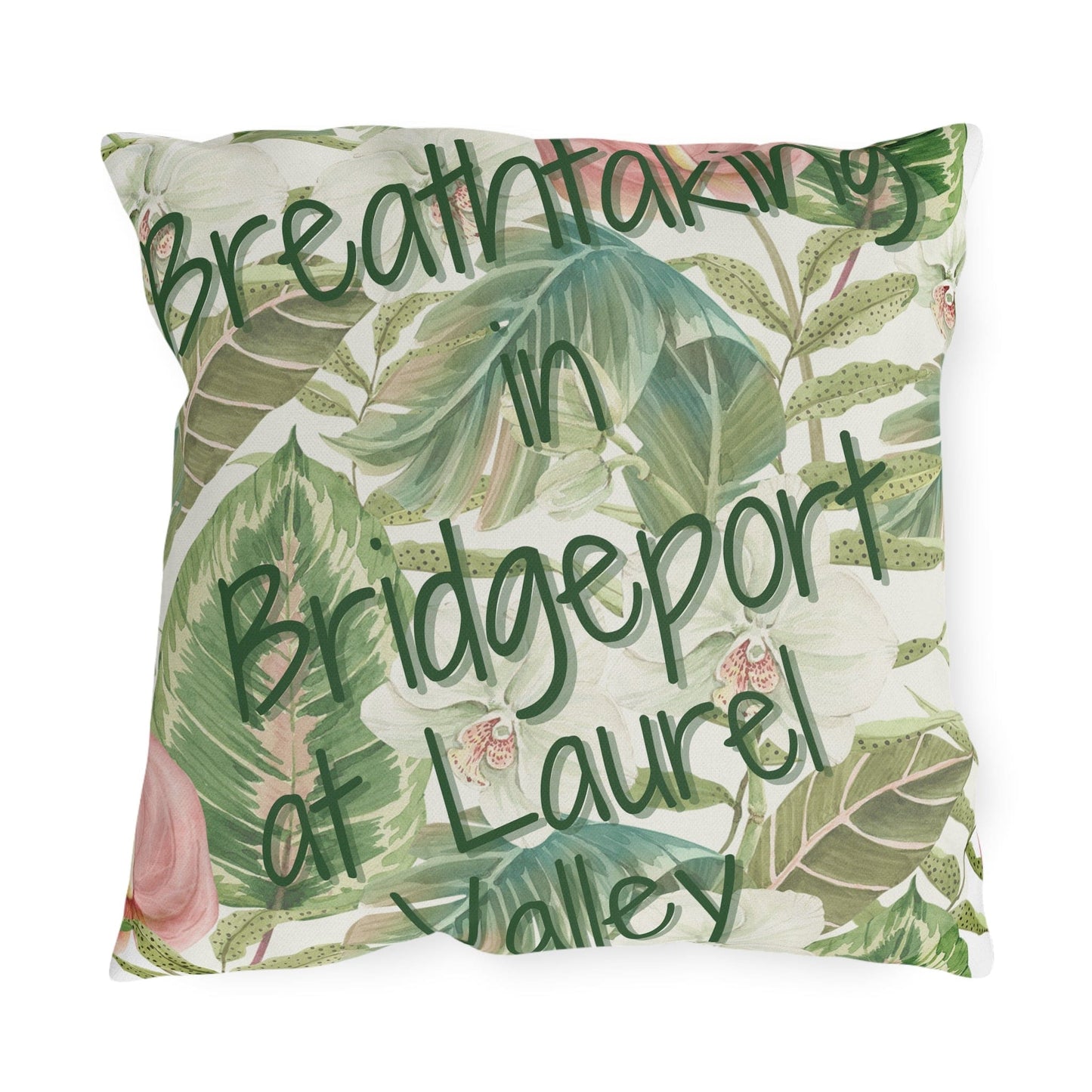 Take the 2nd Exit Florida Villages of Outdoor Pillows (Green Lettering) - Bridgeport at Laurel Valley