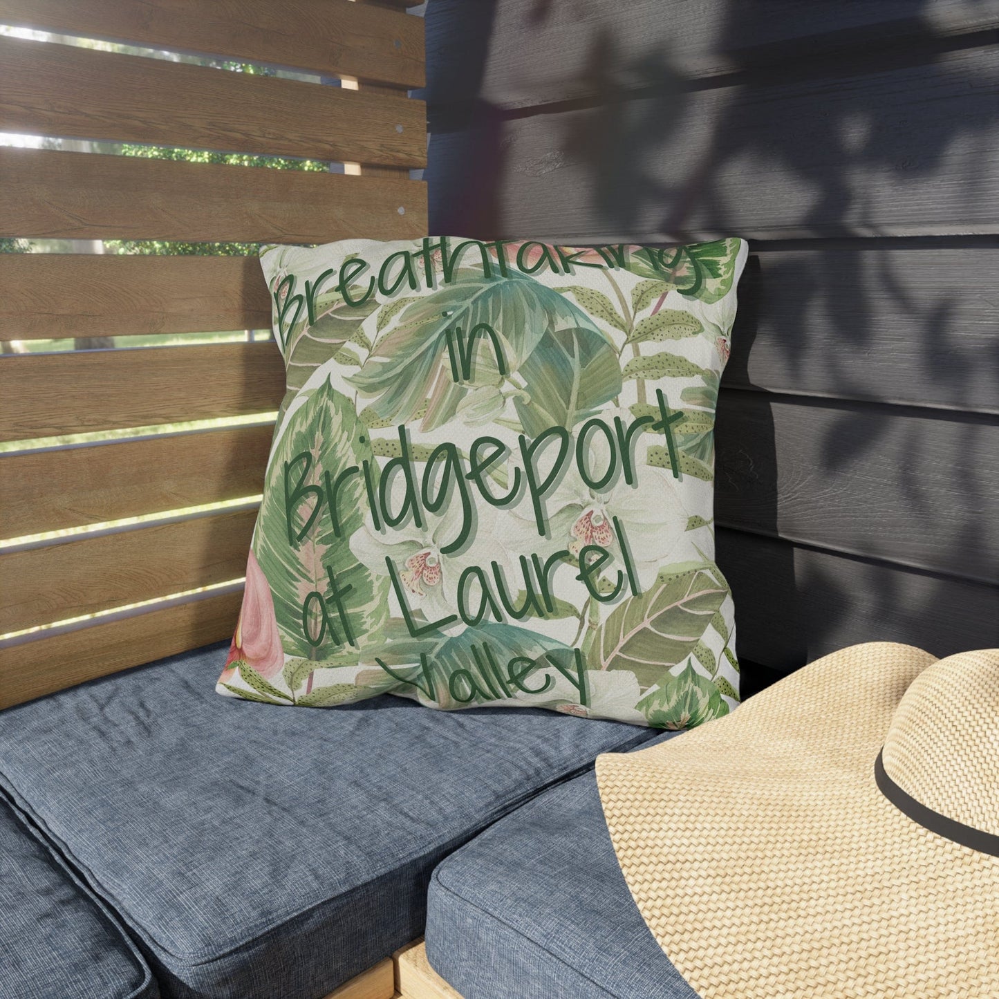 Take the 2nd Exit Florida Villages of Outdoor Pillows (Green Lettering) - Bridgeport at Laurel Valley