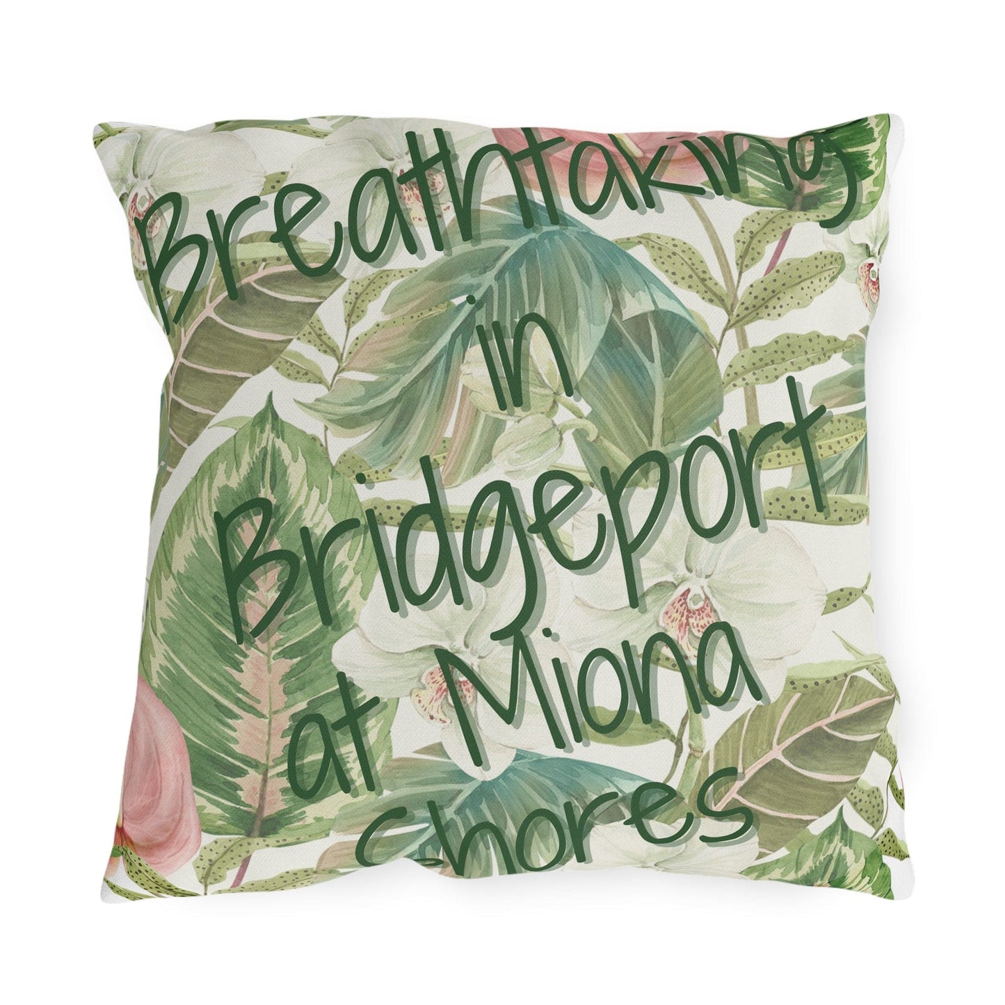 Take the 2nd Exit Florida Villages of Outdoor Pillows (Green Lettering) - Bridgeport at Miona Shores