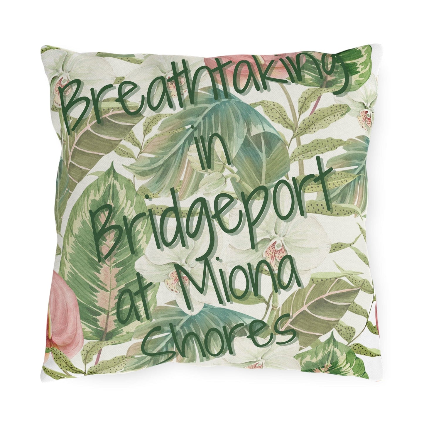 Take the 2nd Exit Florida Villages of Outdoor Pillows (Green Lettering) - Bridgeport at Miona Shores