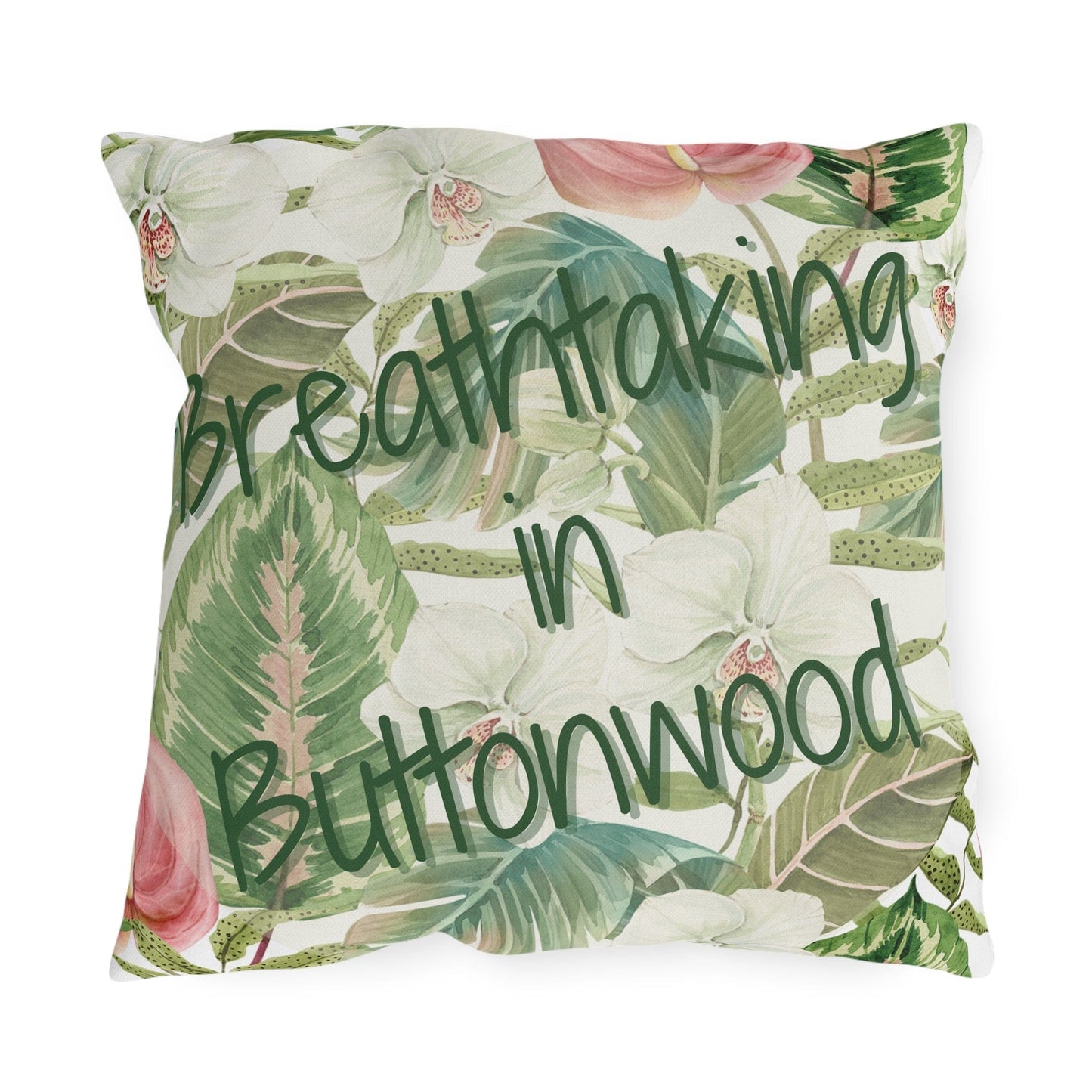 Take the 2nd Exit Florida Villages of Outdoor Pillows (Green Lettering) - Buttonwood