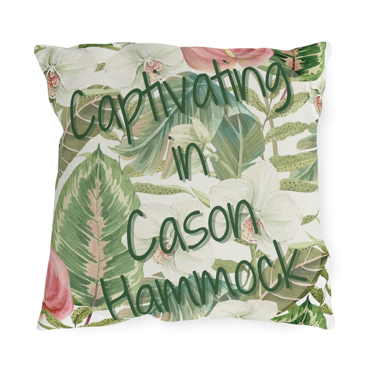 Take the 2nd Exit Florida Villages of Outdoor Pillows (Green Lettering) - Cason Hammock