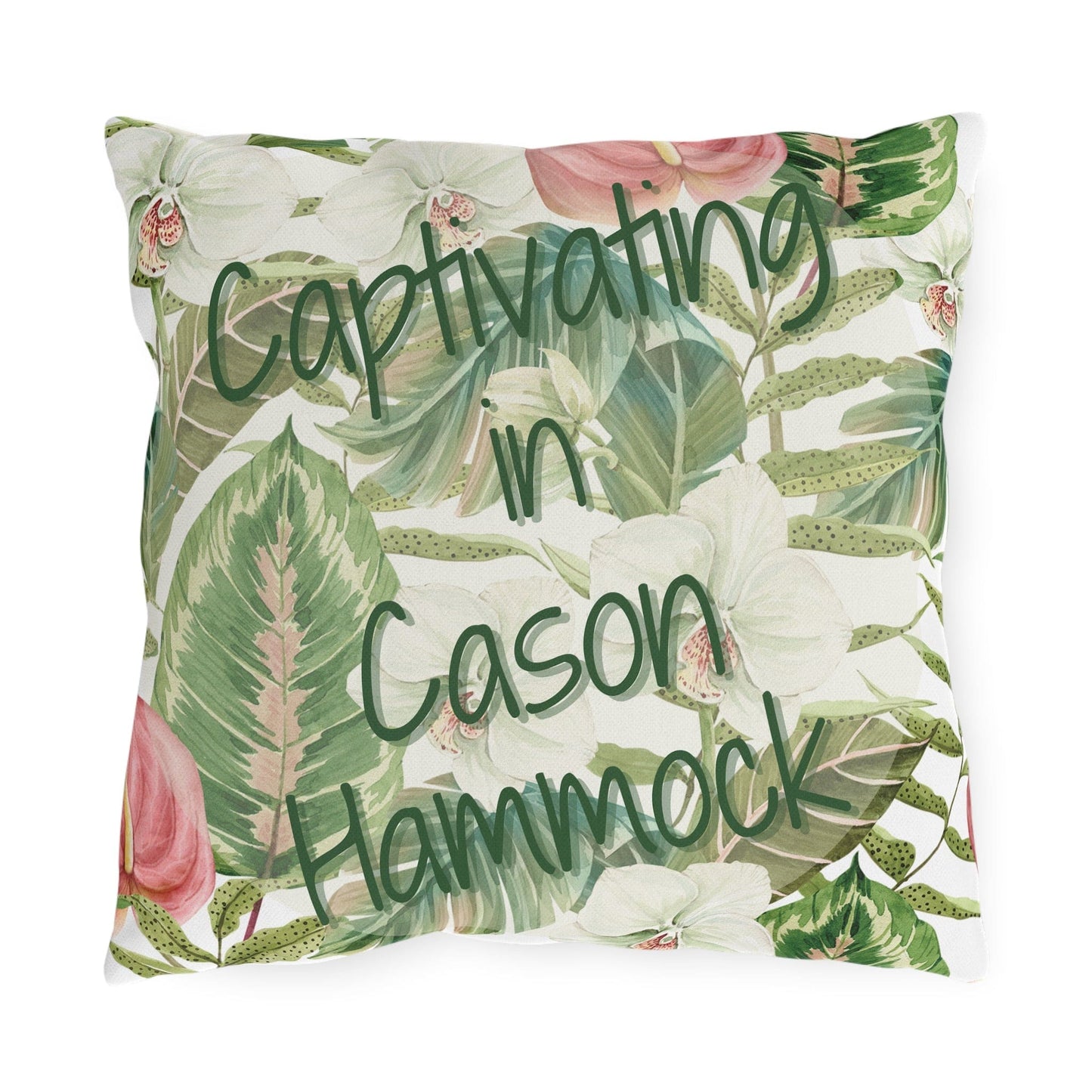 Take the 2nd Exit Florida Villages of Outdoor Pillows (Green Lettering) - Cason Hammock
