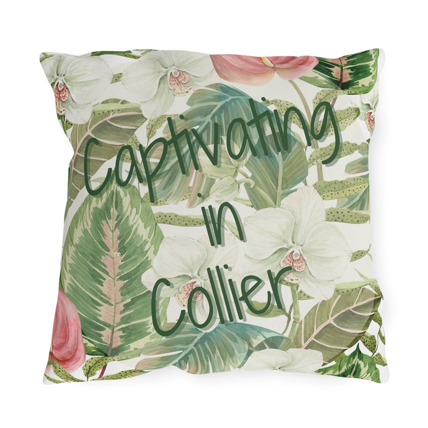 Take the 2nd Exit Florida Villages of Outdoor Pillows (Green Lettering) - Collier