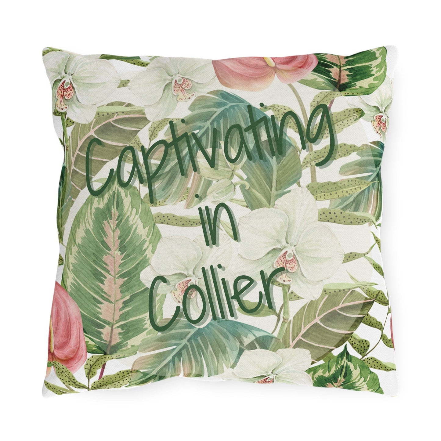 Take the 2nd Exit Florida Villages of Outdoor Pillows (Green Lettering) - Collier
