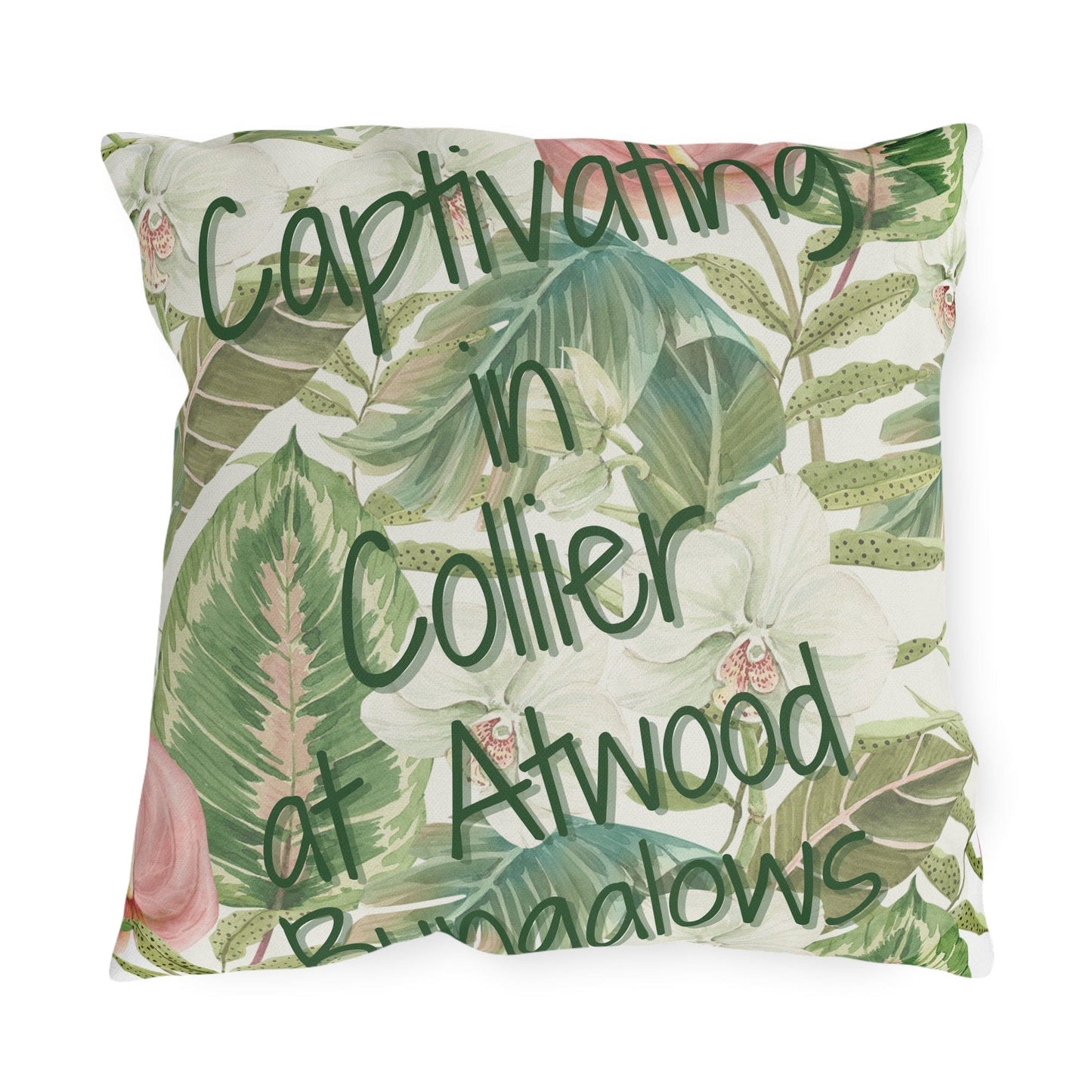 Take the 2nd Exit Florida Villages of Outdoor Pillows (Green Lettering) - Collier at Atwood Bungalows