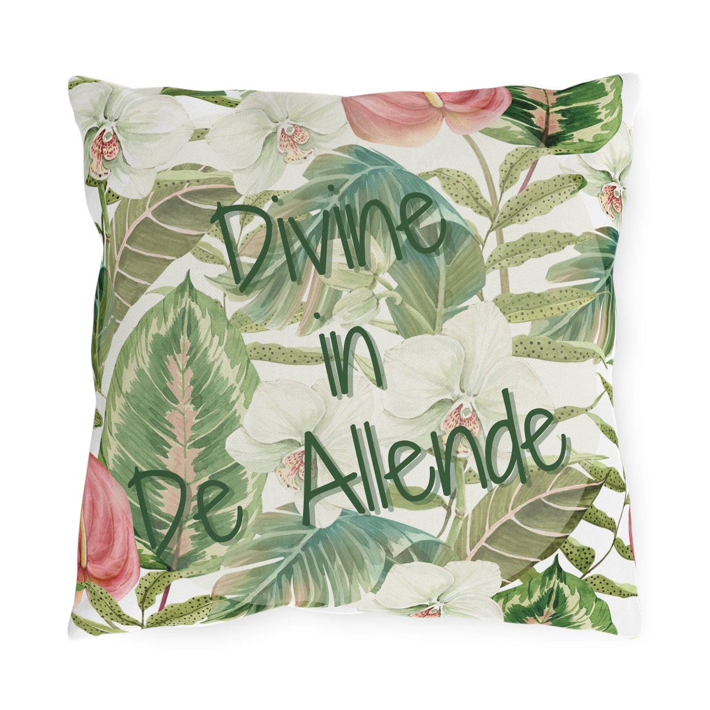 Take the 2nd Exit Florida Villages of Outdoor Pillows (Green Lettering) - De Allende