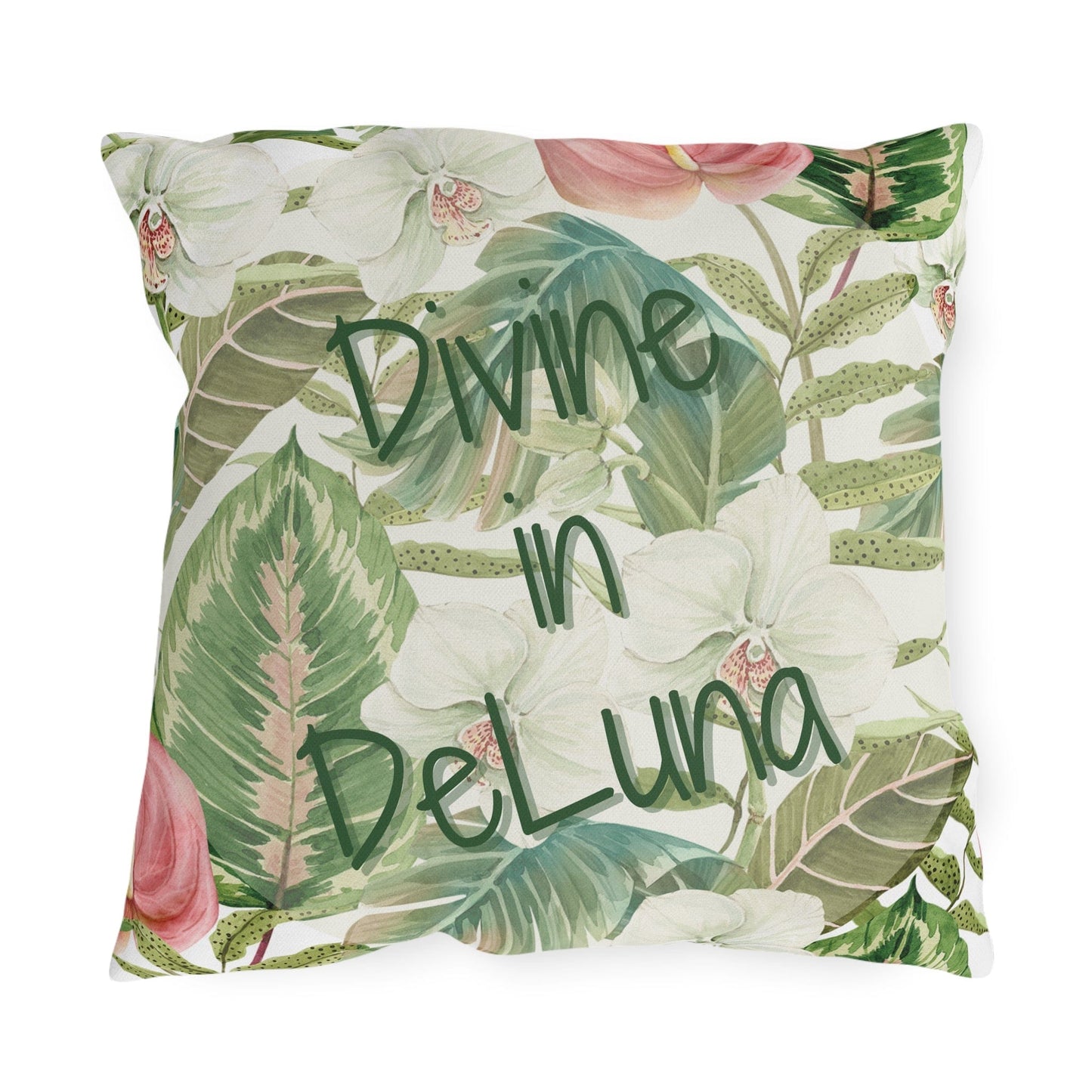 Take the 2nd Exit Florida Villages of Outdoor Pillows (Green Lettering) - DeLuna
