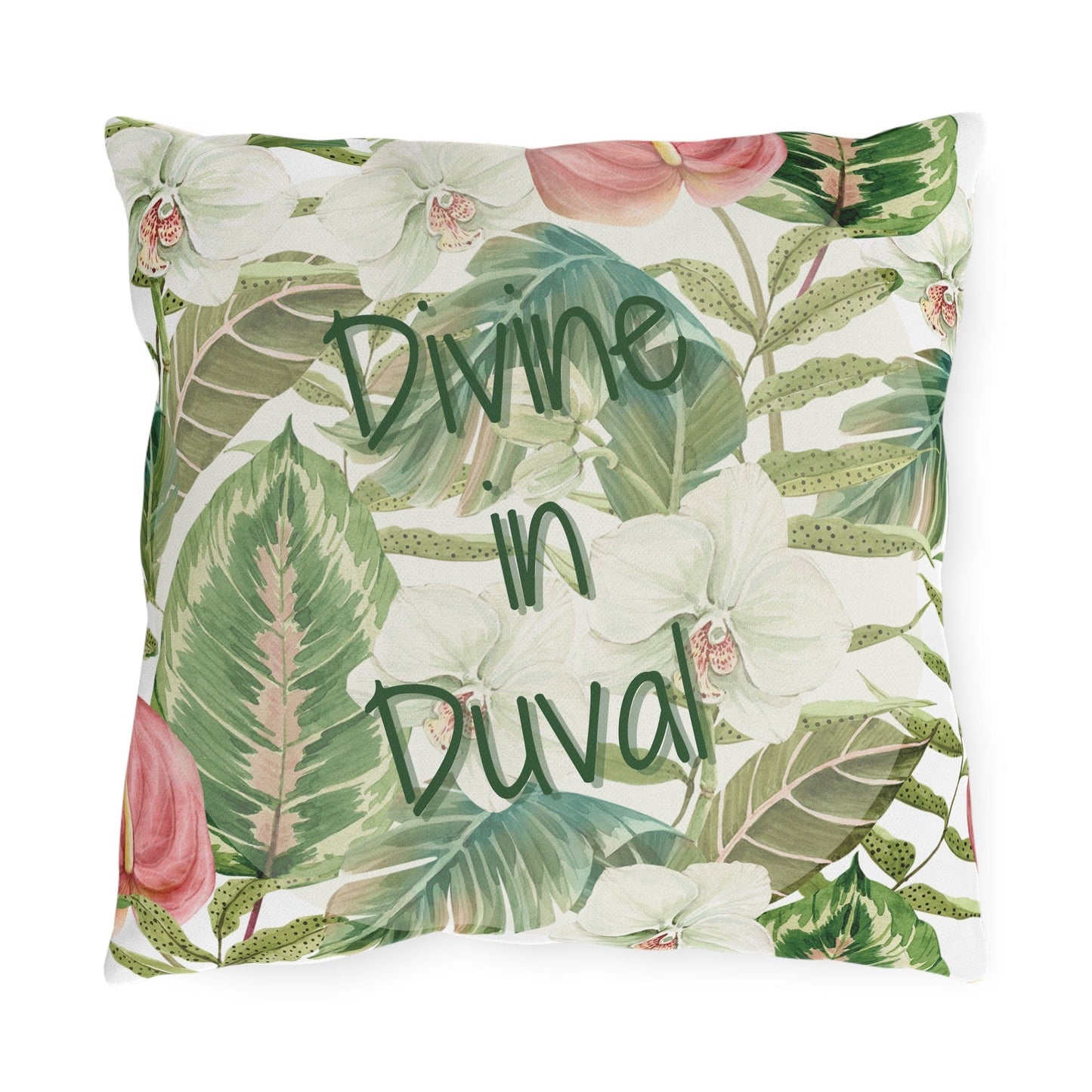 Take the 2nd Exit Florida Villages of Outdoor Pillows (Green Lettering) - Duval