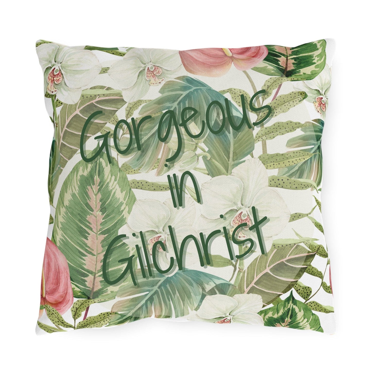 Take the 2nd Exit Florida Villages of Outdoor Pillows (Green Lettering) - Gilchrist