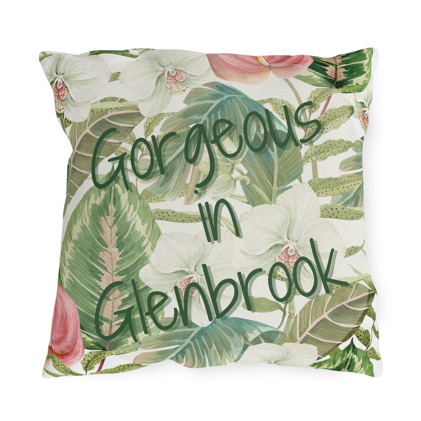 Take the 2nd Exit Florida Villages of Outdoor Pillows (Green Lettering) - Glenbrook