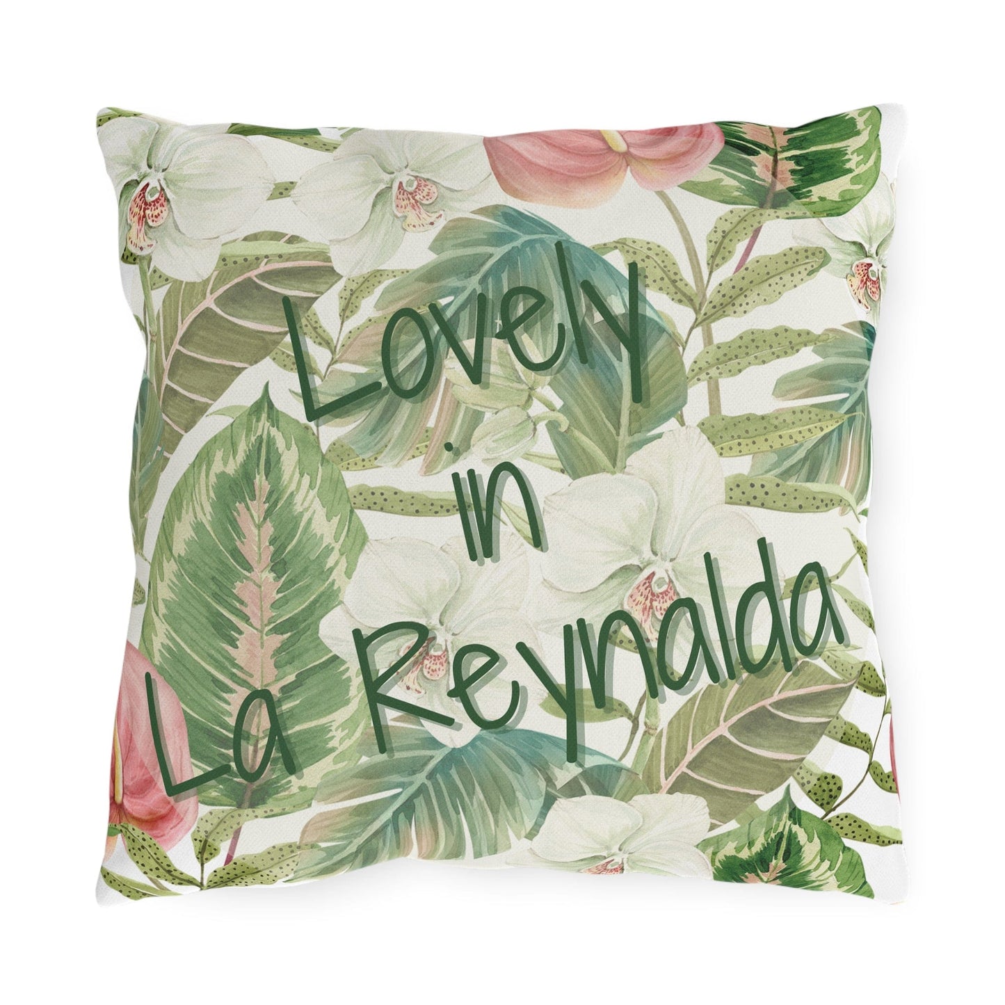 Take the 2nd Exit Florida Villages of Outdoor Pillows (Green Lettering) - La Reynalda