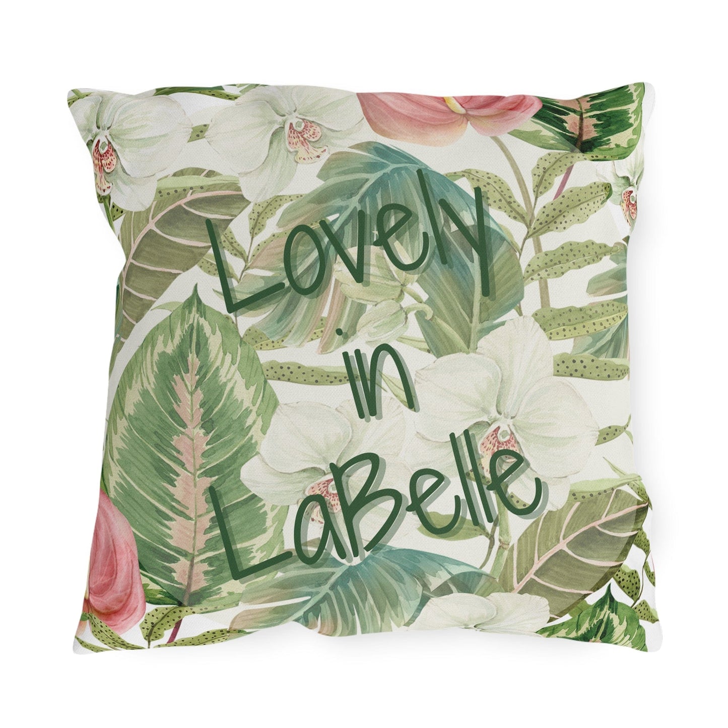 Take the 2nd Exit Florida Villages of Outdoor Pillows (Green Lettering) - LaBelle
