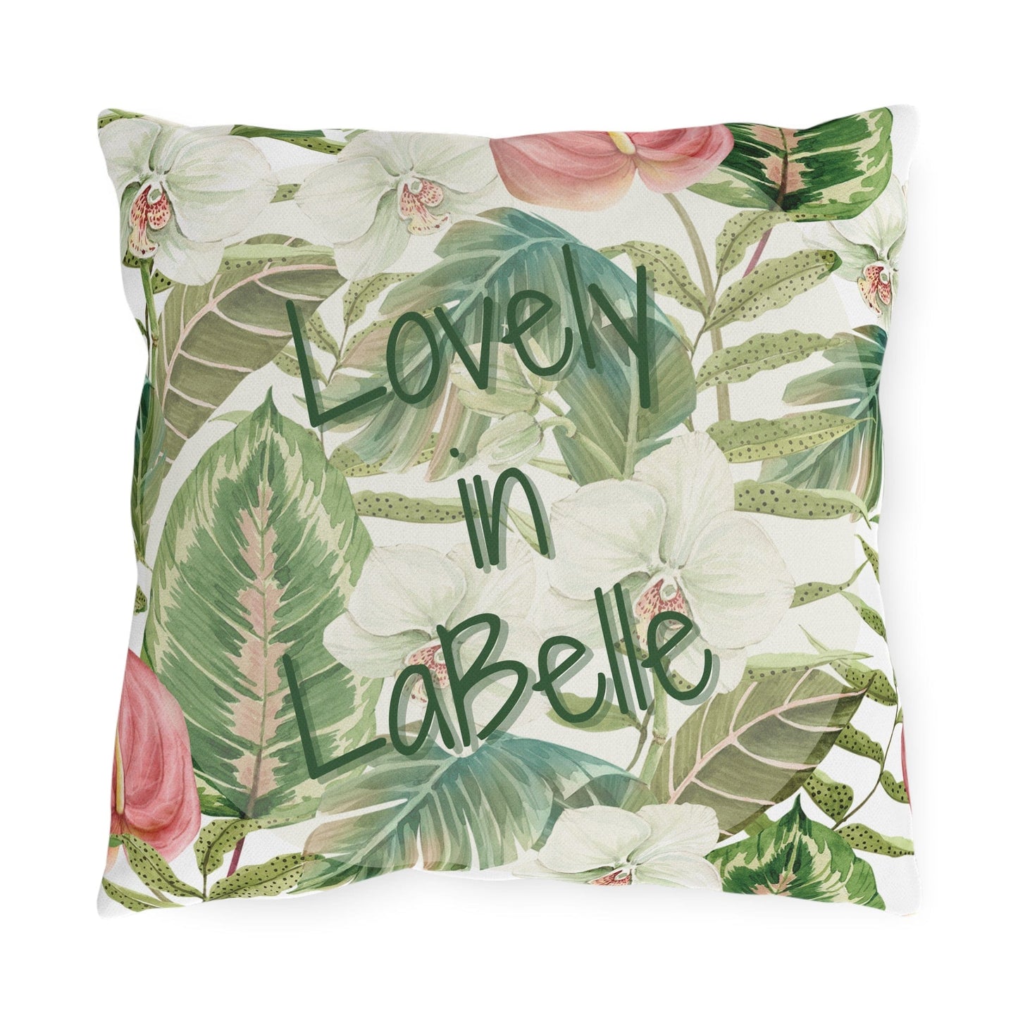 Take the 2nd Exit Florida Villages of Outdoor Pillows (Green Lettering) - LaBelle