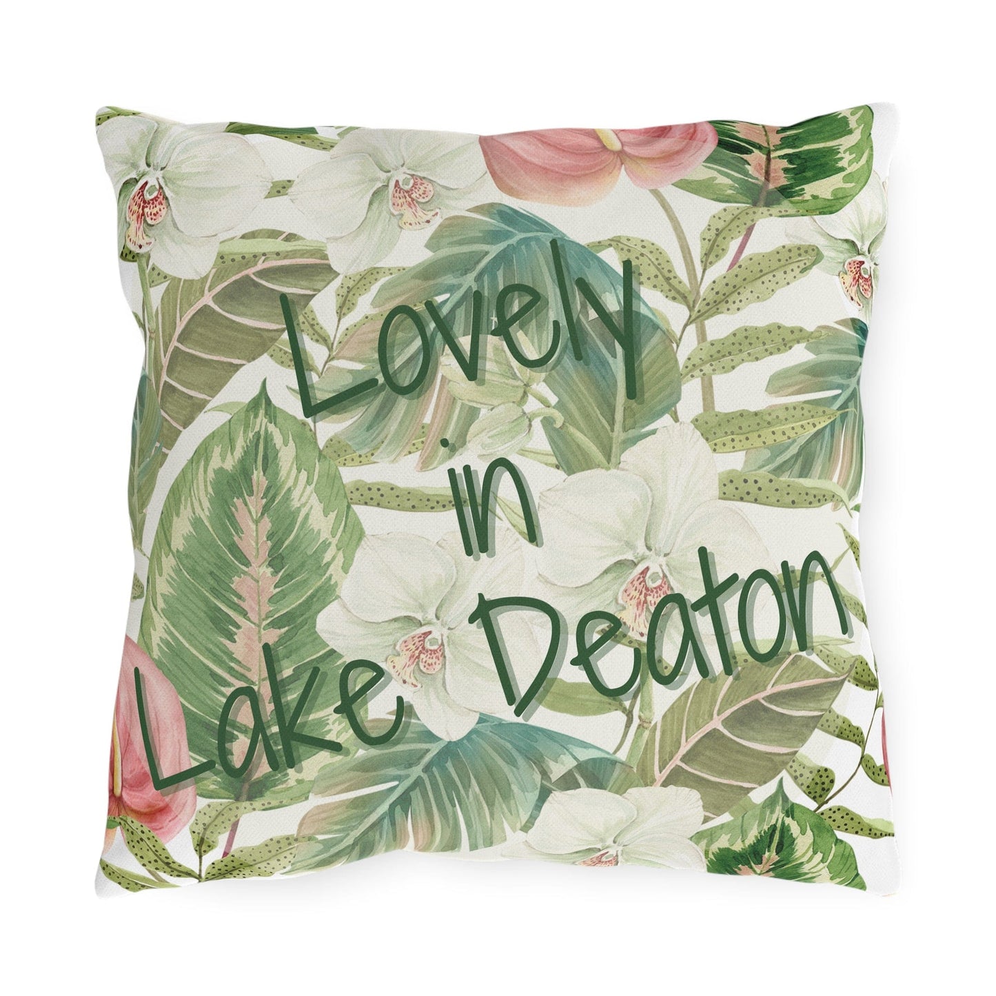 Take the 2nd Exit Florida Villages of Outdoor Pillows (Green Lettering) - Lake Deaton