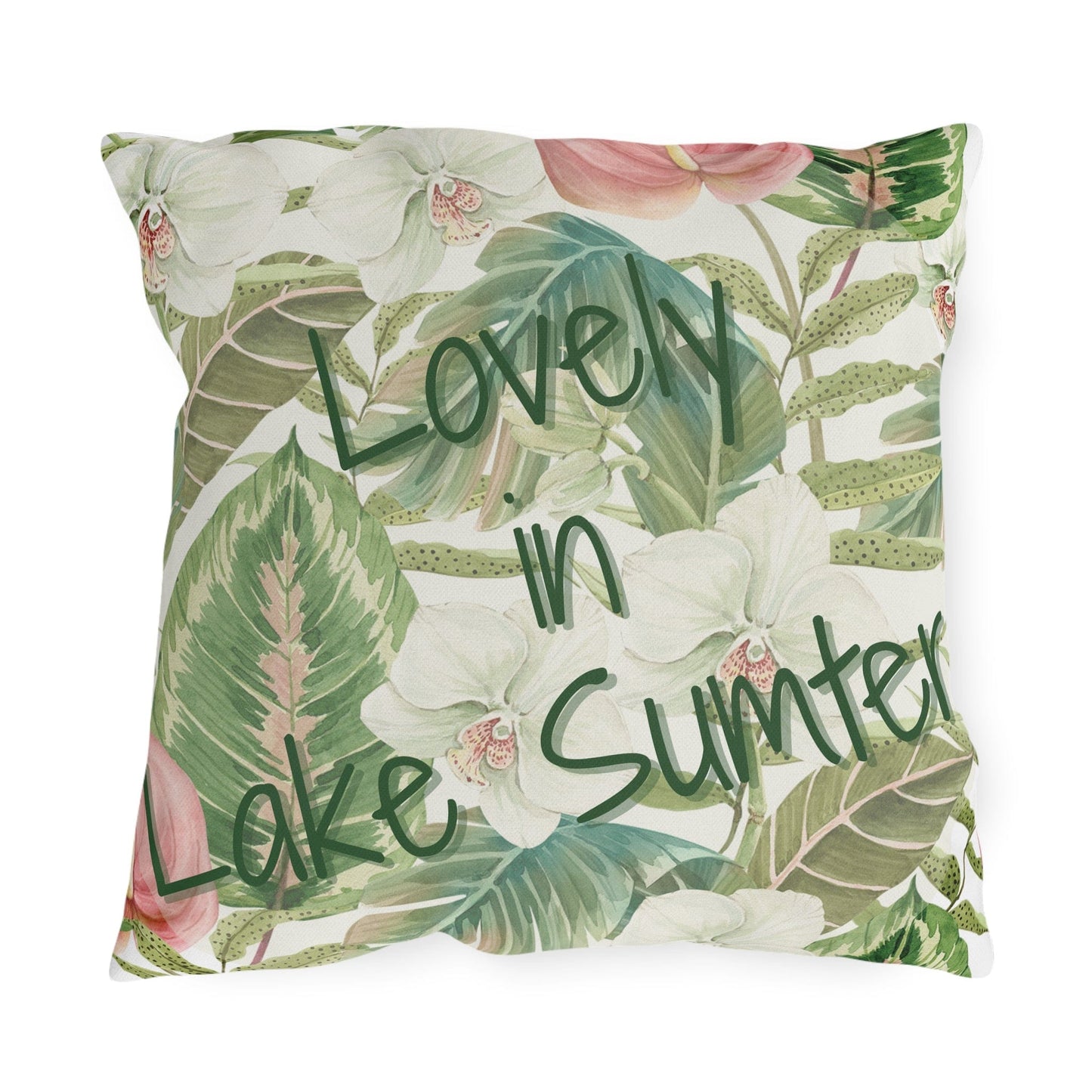 Take the 2nd Exit Florida Villages of Outdoor Pillows (Green Lettering) - Lake Sumter