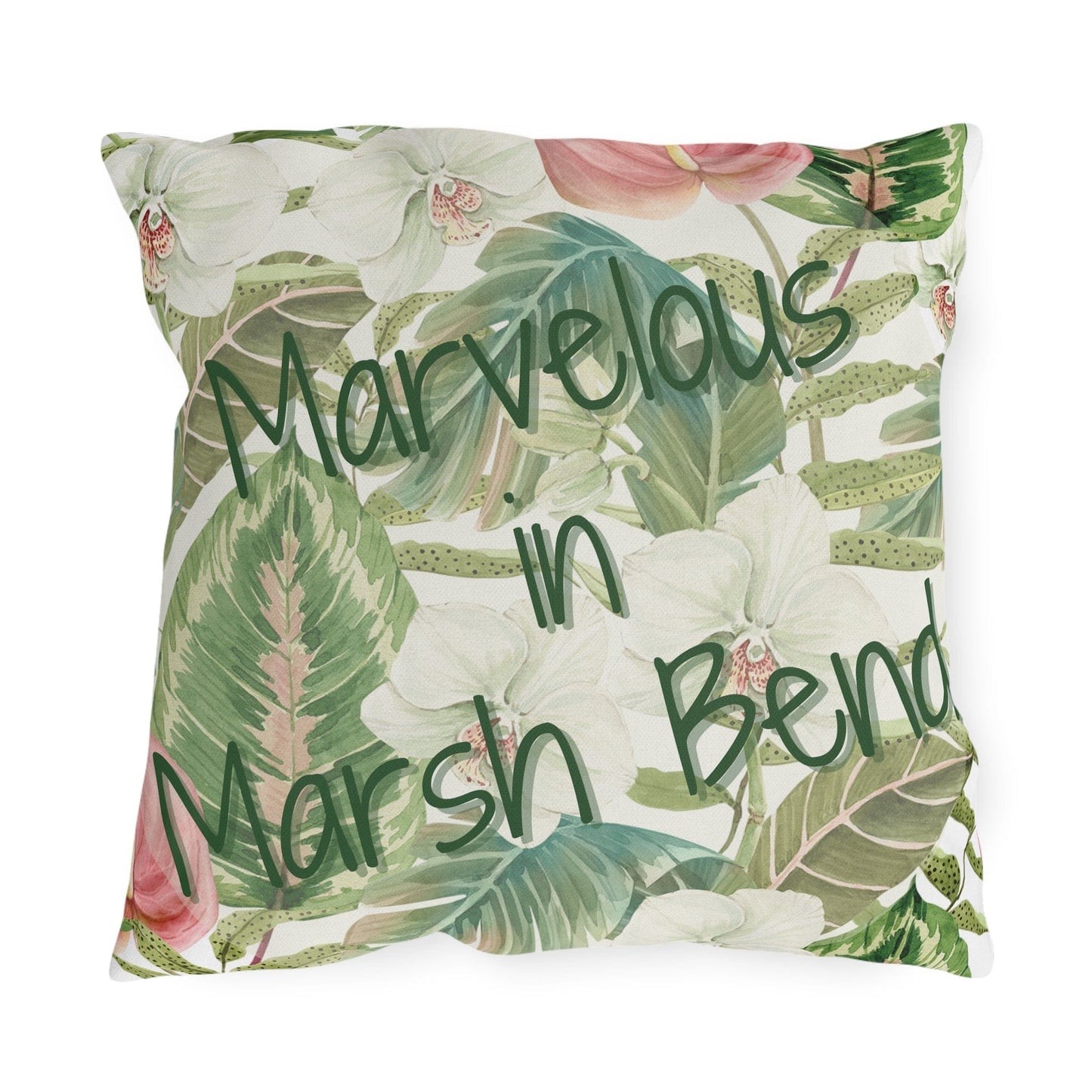 Take the 2nd Exit Florida Villages of Outdoor Pillows (Green Lettering) - Marsh Bend