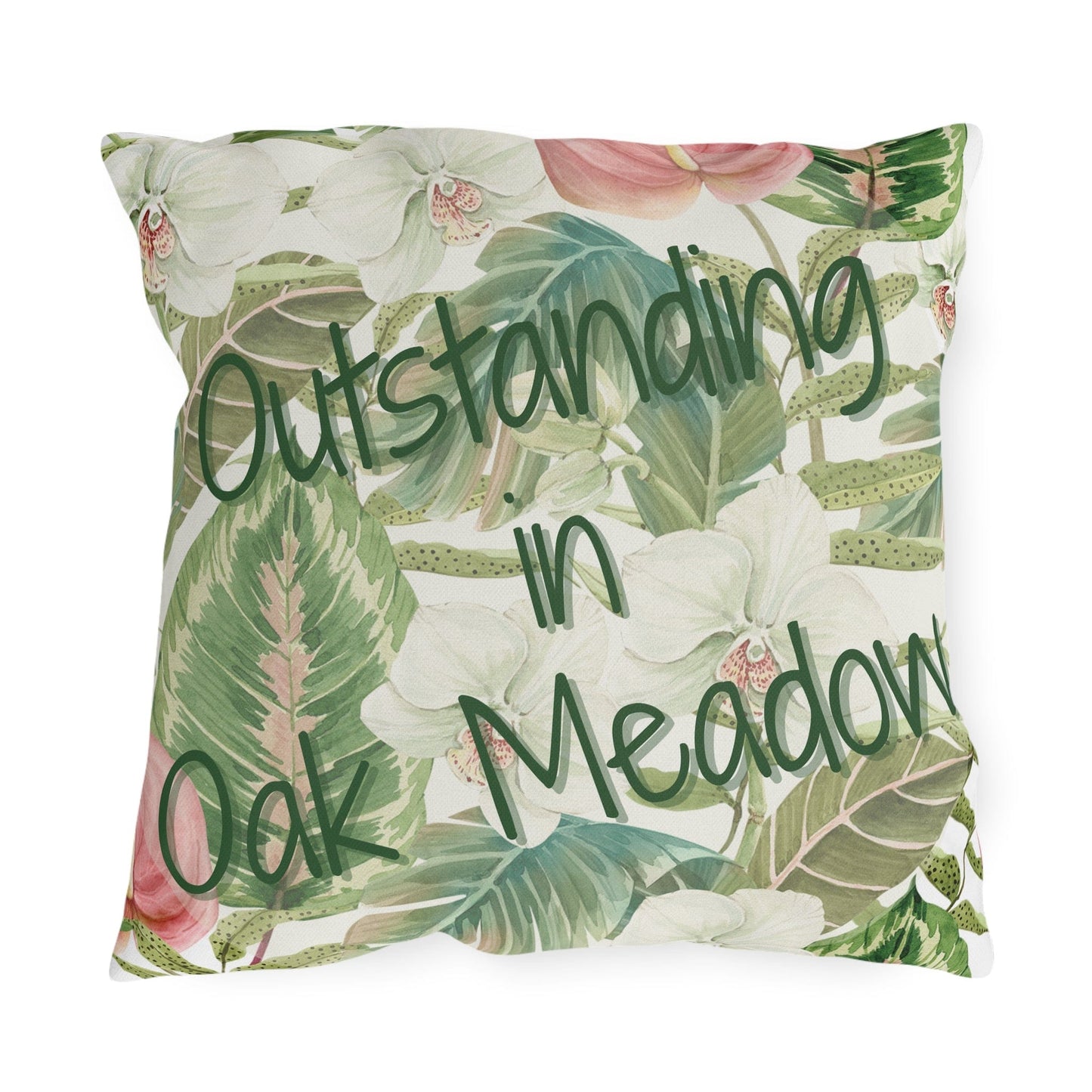 Take the 2nd Exit Florida Villages of Outdoor Pillows (Green Lettering) - Oak Meadow
