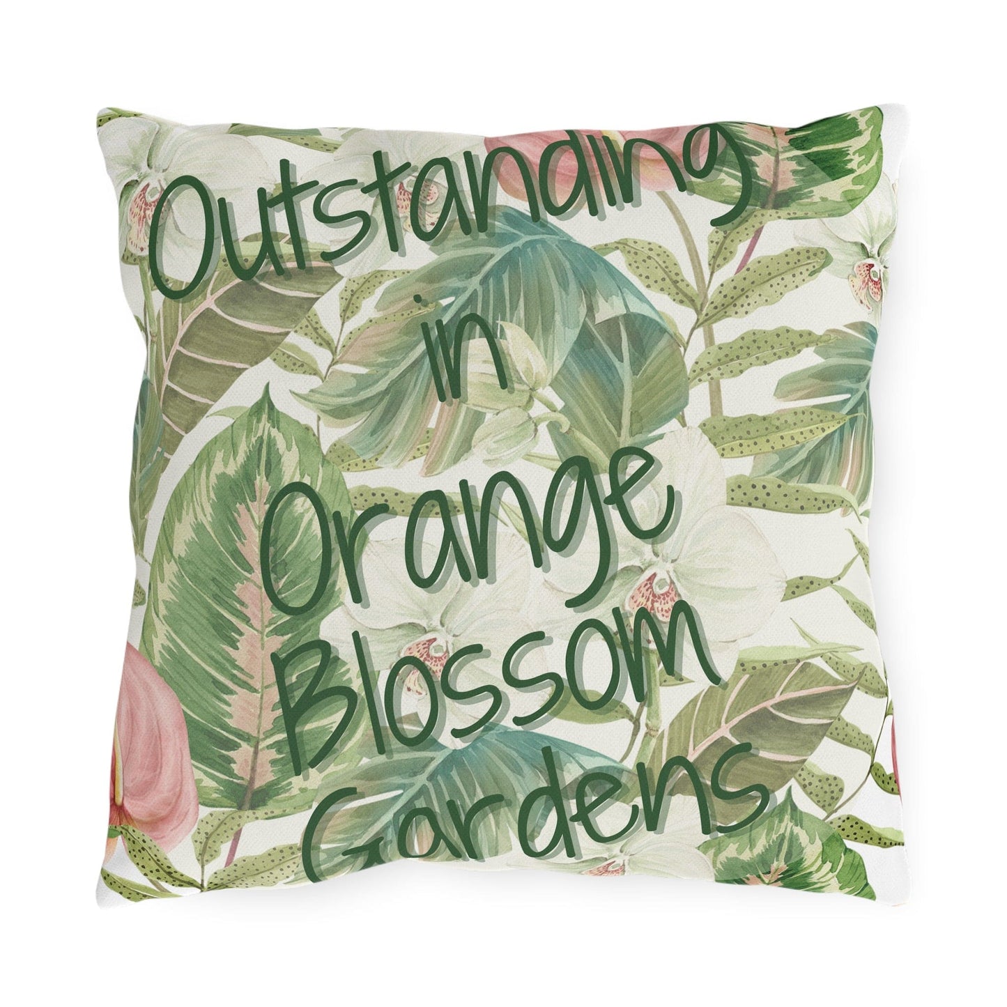 Take the 2nd Exit Florida Villages of Outdoor Pillows (Green Lettering) - Orange Blossom Gardens