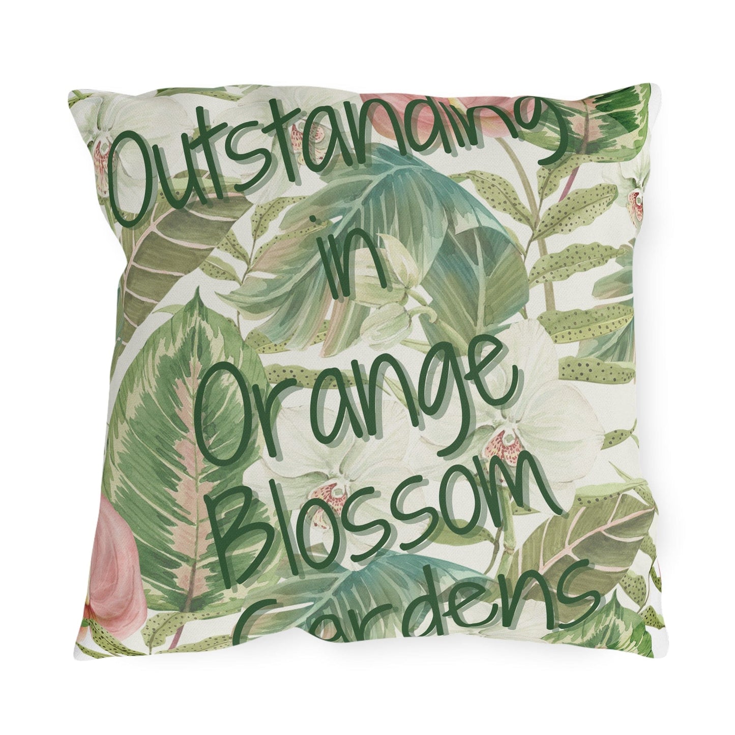 Take the 2nd Exit Florida Villages of Outdoor Pillows (Green Lettering) - Orange Blossom Gardens