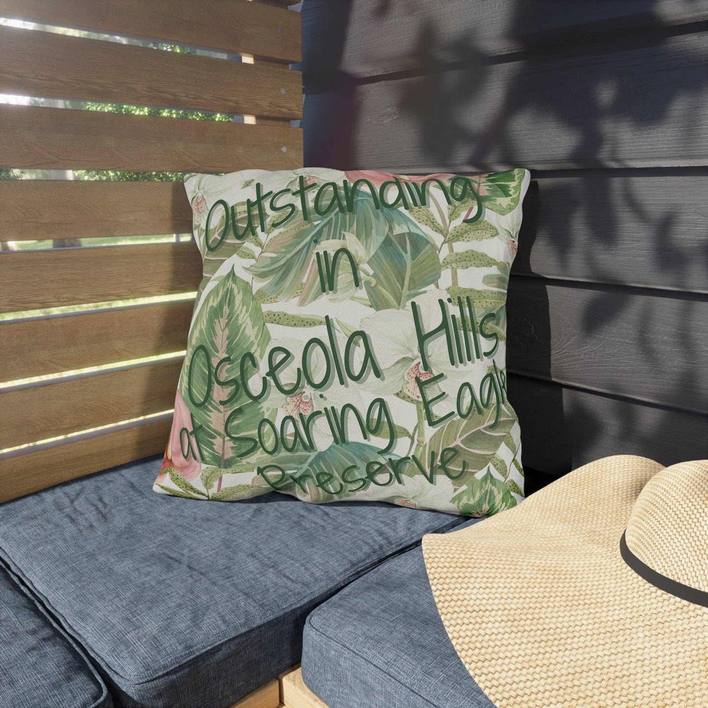 Take the 2nd Exit Florida Villages of Outdoor Pillows (Green Lettering) - Osceola Hills at Soaring Eagle Preserve