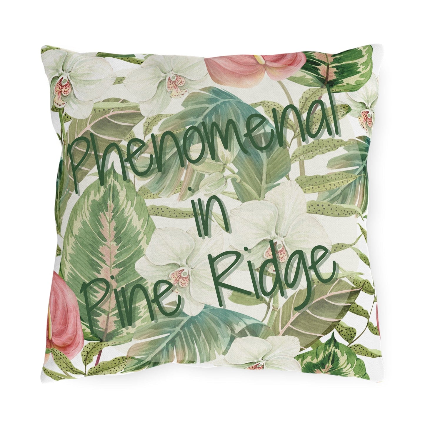 Take the 2nd Exit Florida Villages of Outdoor Pillows (Green Lettering) - Pine Ridge