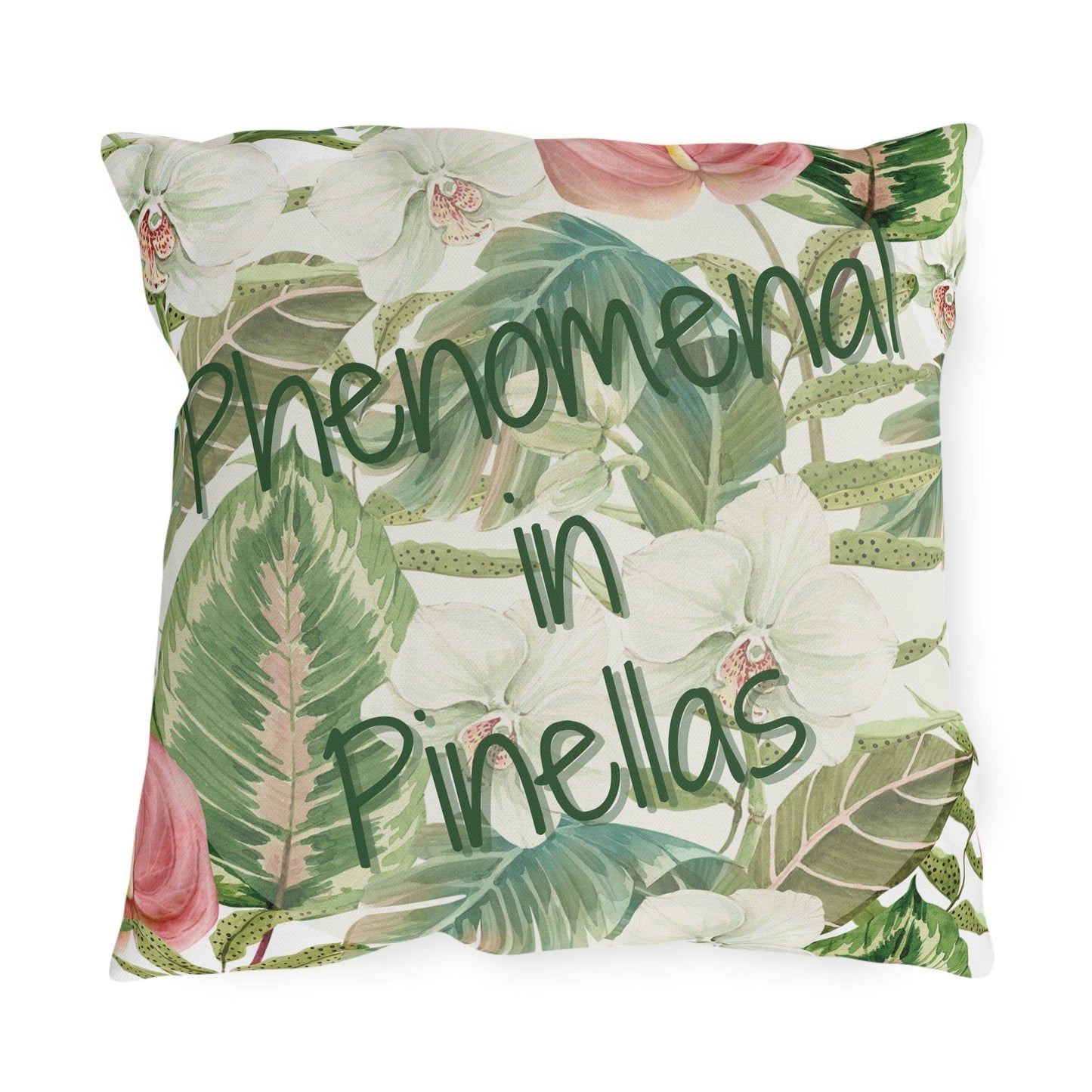 Take the 2nd Exit Florida Villages of Outdoor Pillows (Green Lettering) - Pinellas