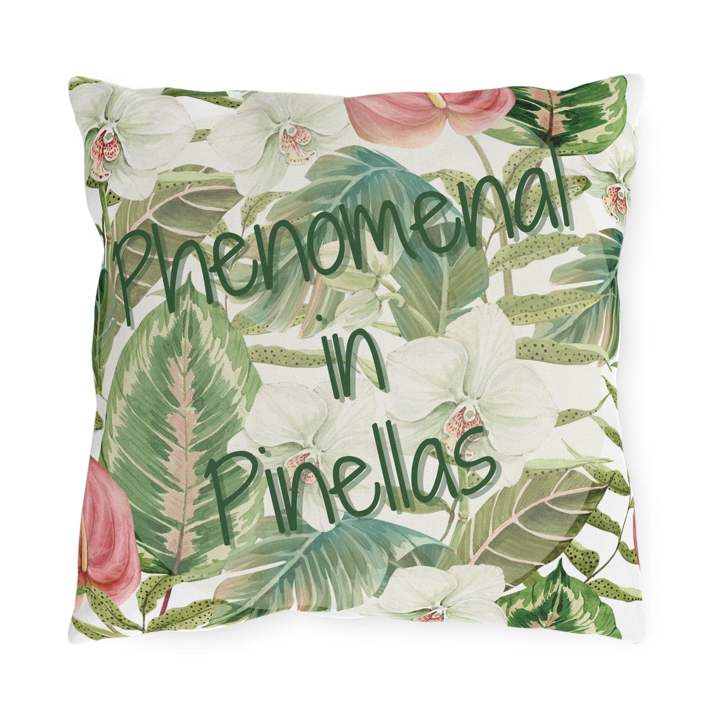 Take the 2nd Exit Florida Villages of Outdoor Pillows (Green Lettering) - Pinellas