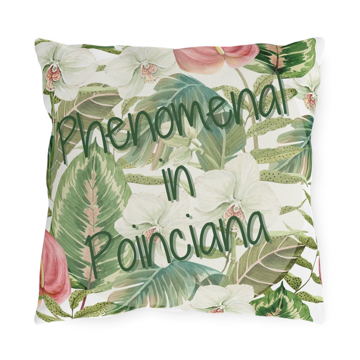 Take the 2nd Exit Florida Villages of Outdoor Pillows (Green Lettering) - Poinciana