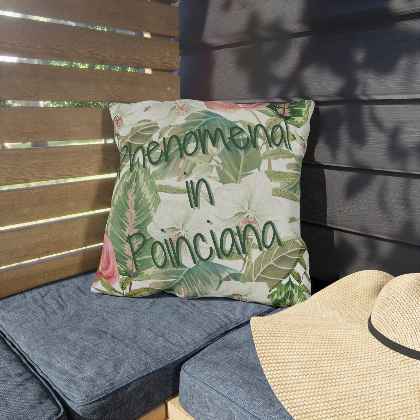 Take the 2nd Exit Florida Villages of Outdoor Pillows (Green Lettering) - Poinciana