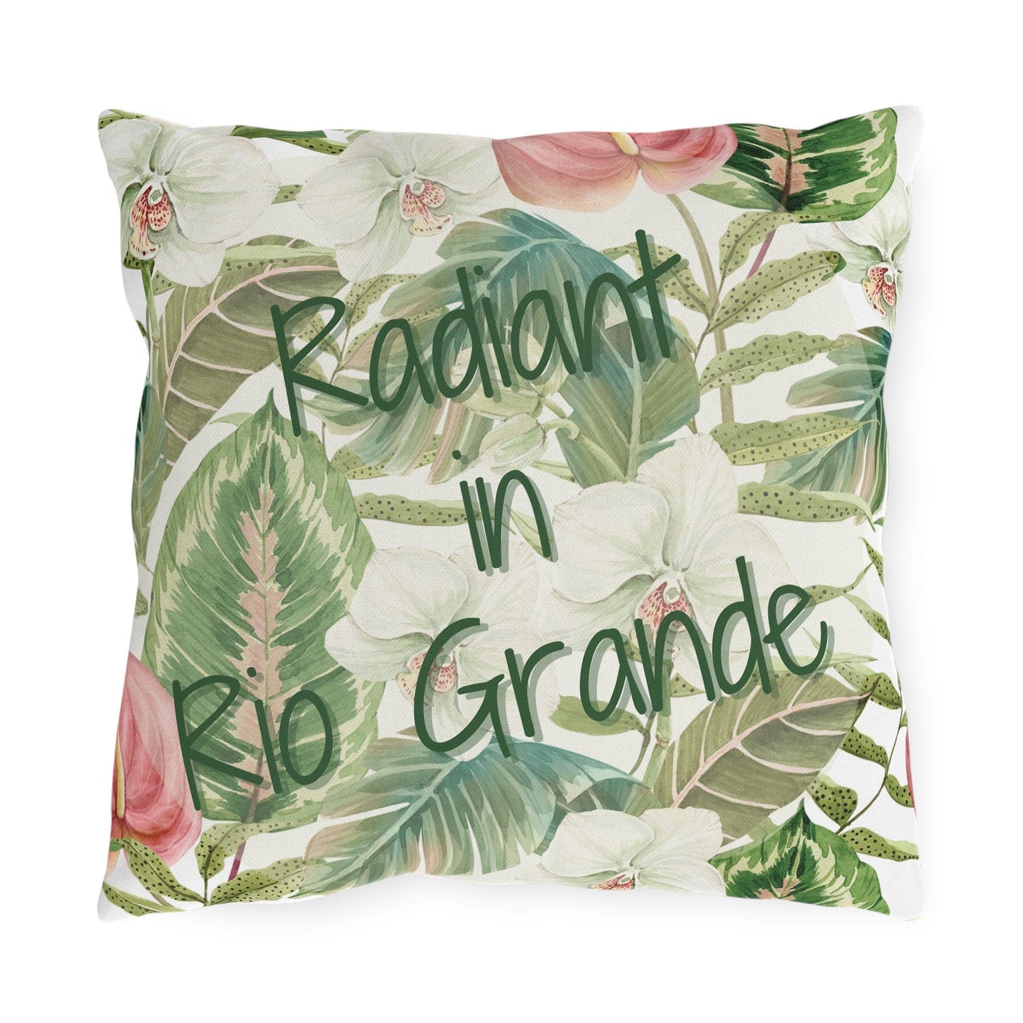 Take the 2nd Exit Florida Villages of Outdoor Pillows (Green Lettering) - Rio Grande