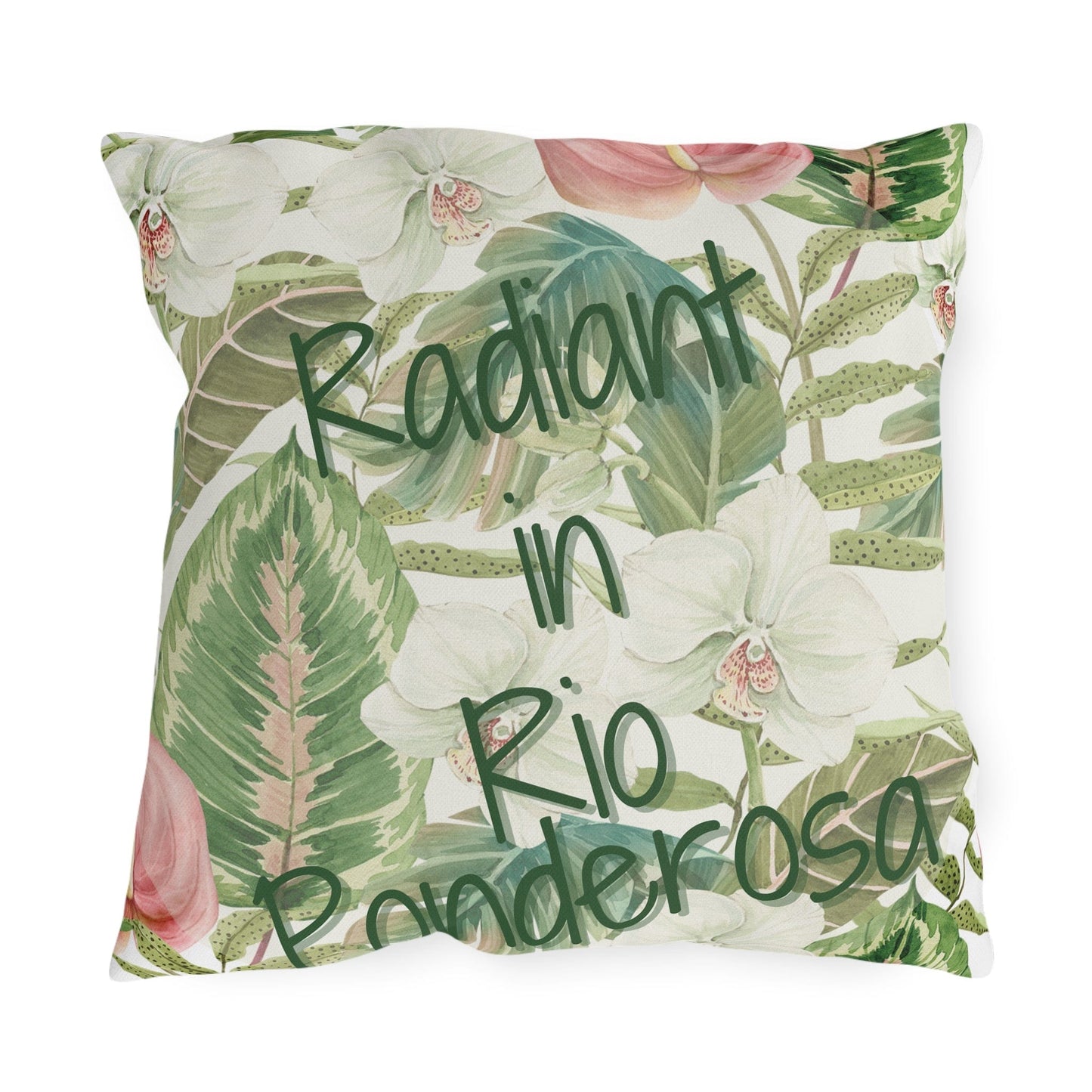 Take the 2nd Exit Florida Villages of Outdoor Pillows (Green Lettering) - Rio Ponderosa