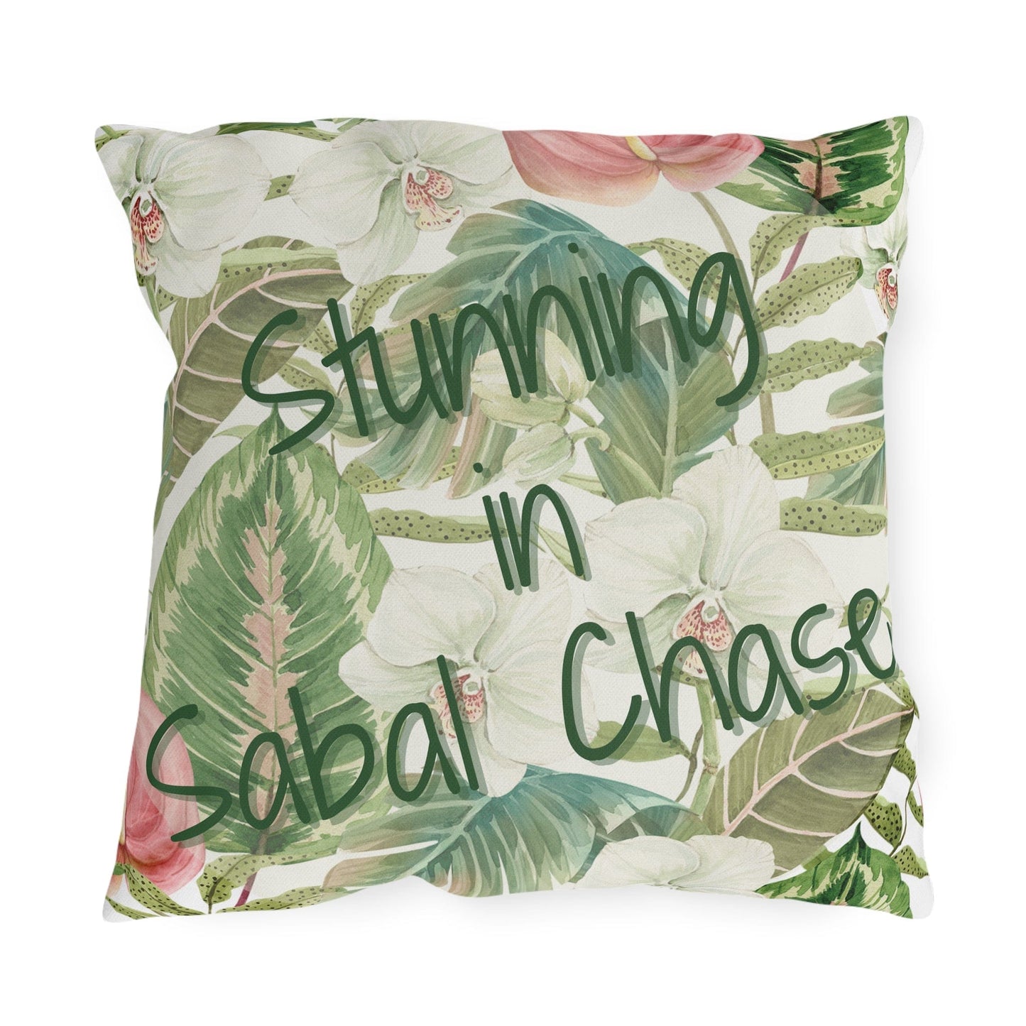 Take the 2nd Exit Florida Villages of Outdoor Pillows (Green Lettering) - Sabal Chase