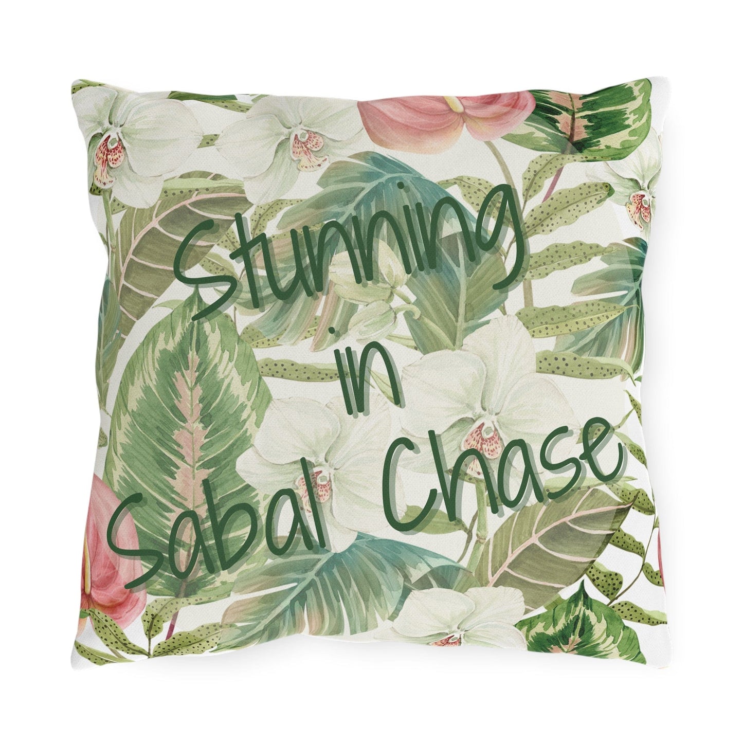 Take the 2nd Exit Florida Villages of Outdoor Pillows (Green Lettering) - Sabal Chase
