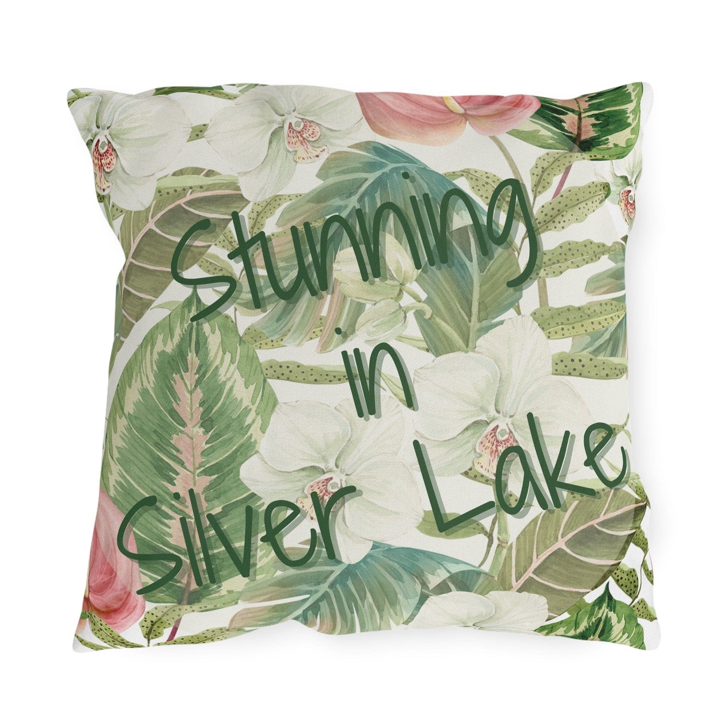 Take the 2nd Exit Florida Villages of Outdoor Pillows (Green Lettering) - Silver Lake