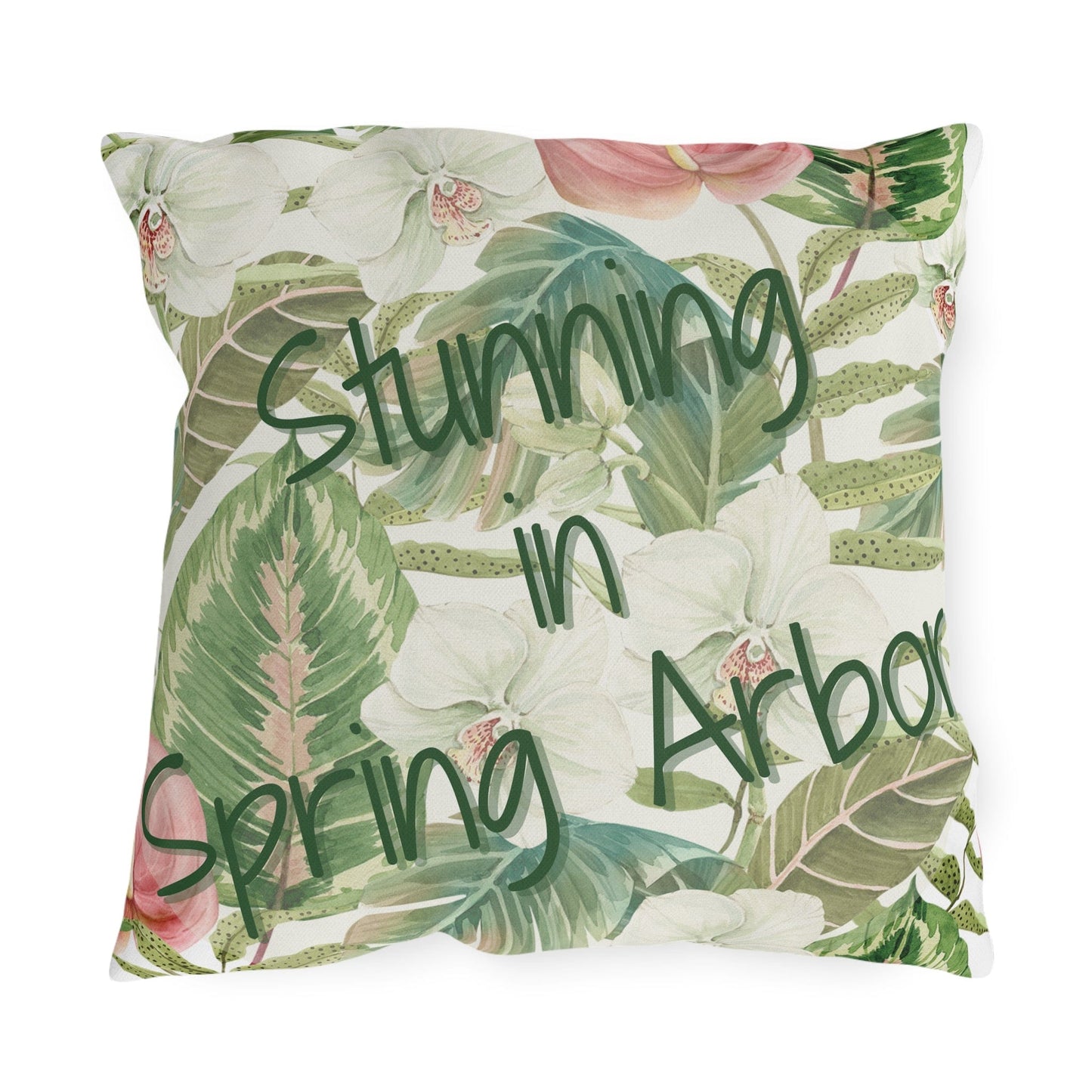 Take the 2nd Exit Florida Villages of Outdoor Pillows (Green Lettering) - Spring Arbor