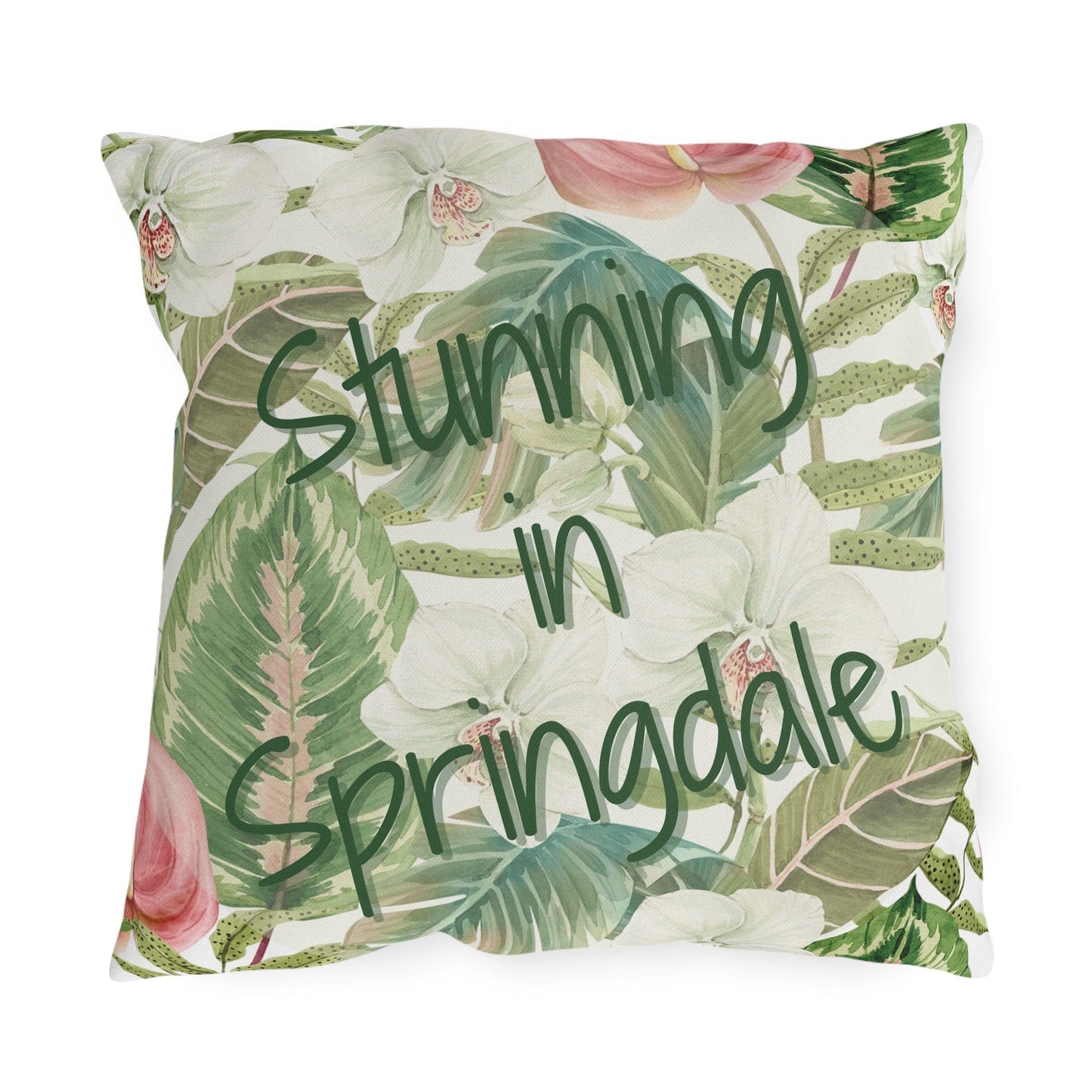 Take the 2nd Exit Florida Villages of Outdoor Pillows (Green Lettering) - Springdale