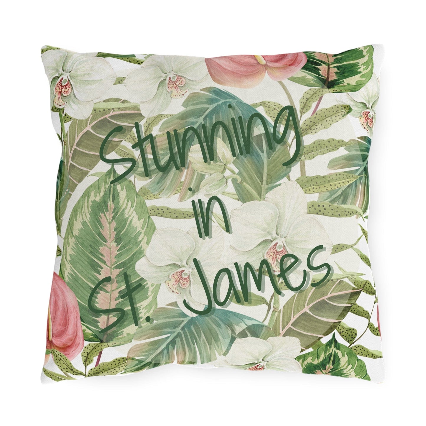 Take the 2nd Exit Florida Villages of Outdoor Pillows (Green Lettering) - St. James